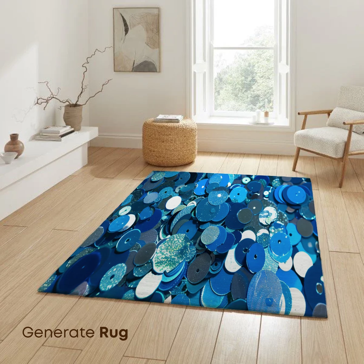 Blue Sequin Symphony: Glittering Ocean Waves - Image 6