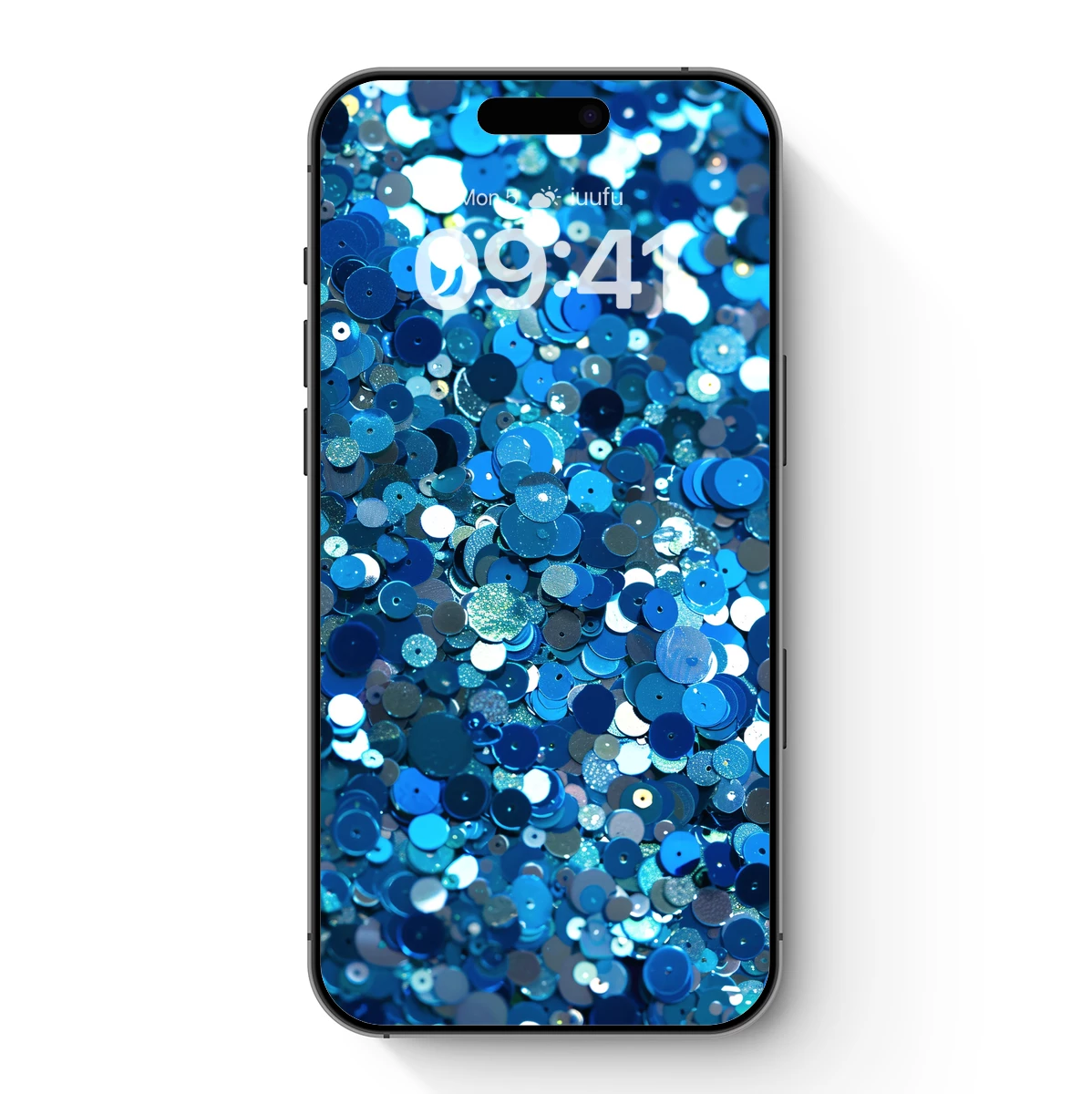 Blue Sequin Symphony: Glittering Ocean Waves