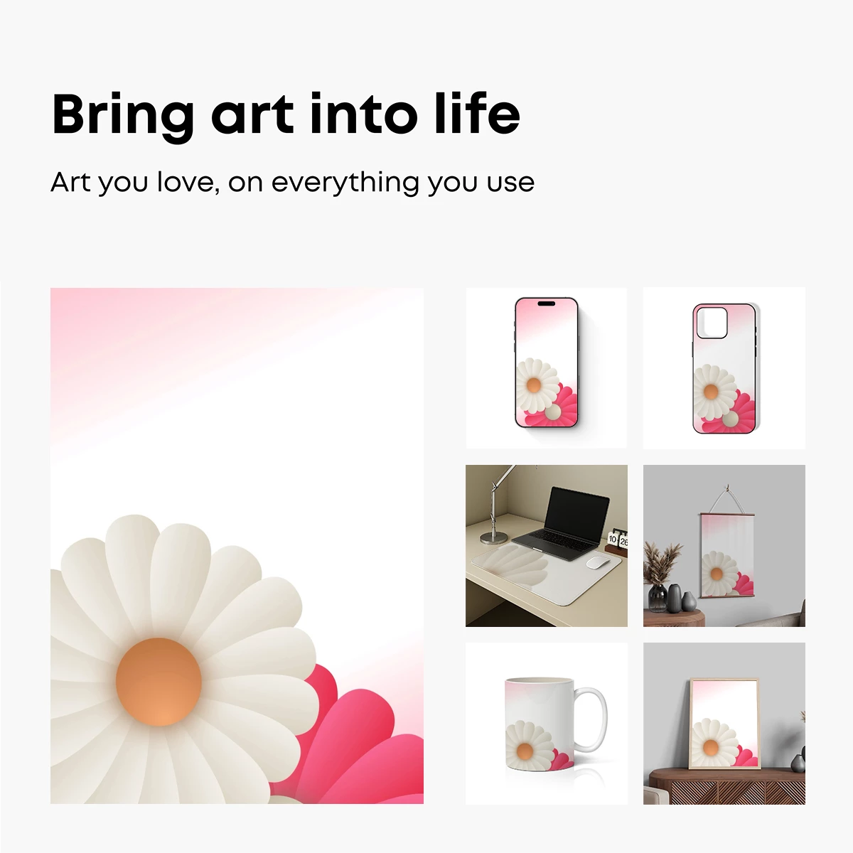 Blossom Duo: Modern Floral Elegance - Image 2