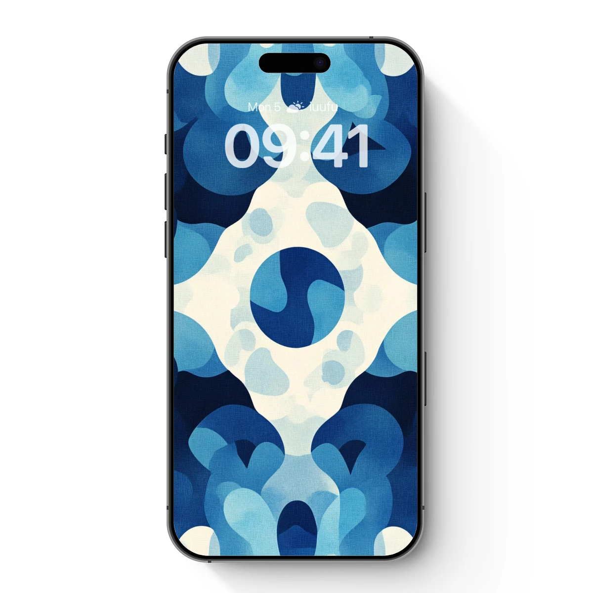 Blue Abstract Fusion: Modern Swirls and Dots
