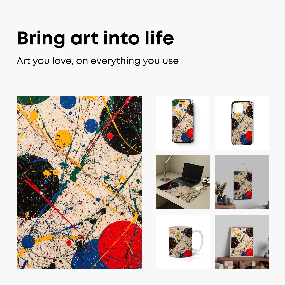 Abstract Splash Symphony: Pollock's Digital Reimagining - Image 2