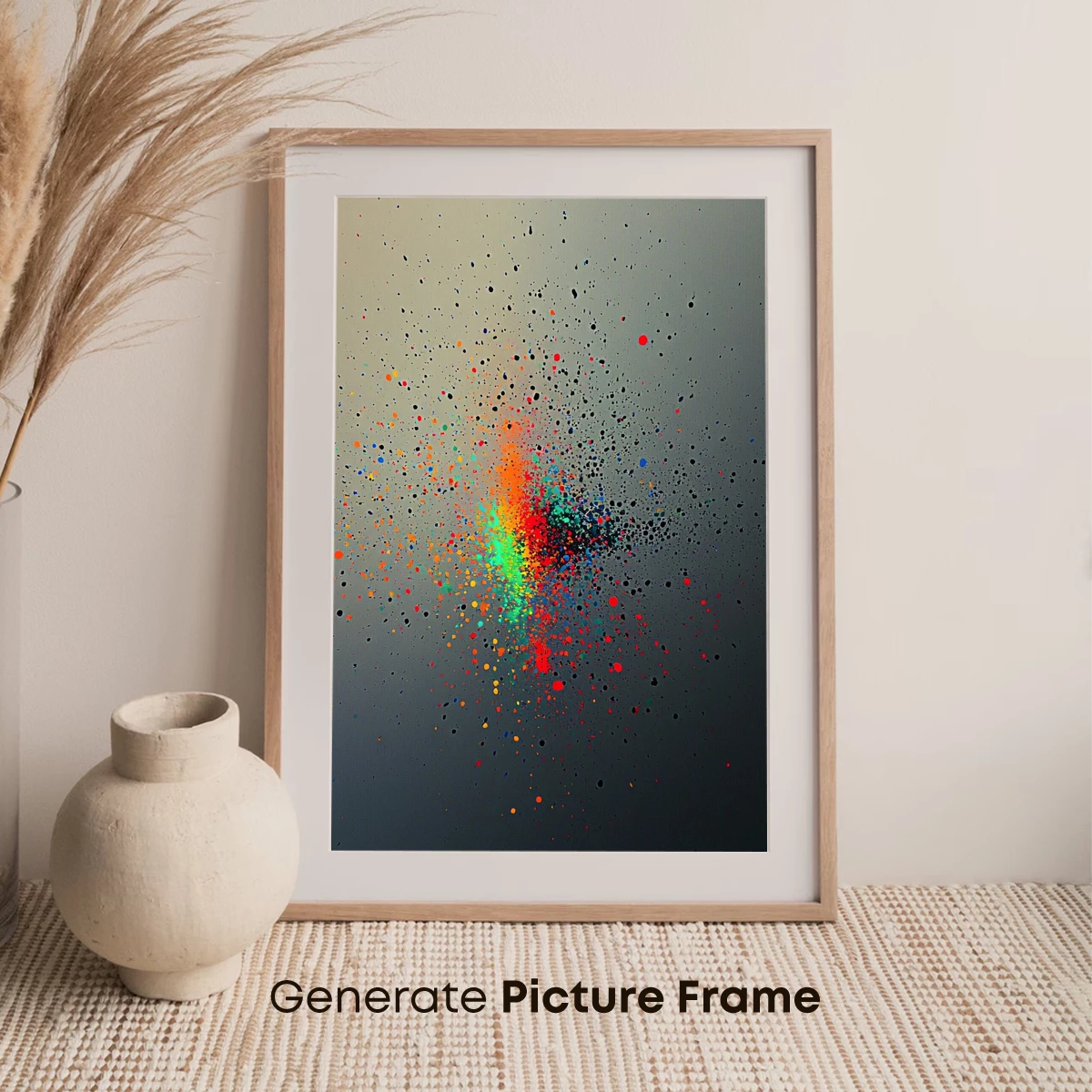 Explosive Color Burst: Abstract Paint Splatter Art - Image 7