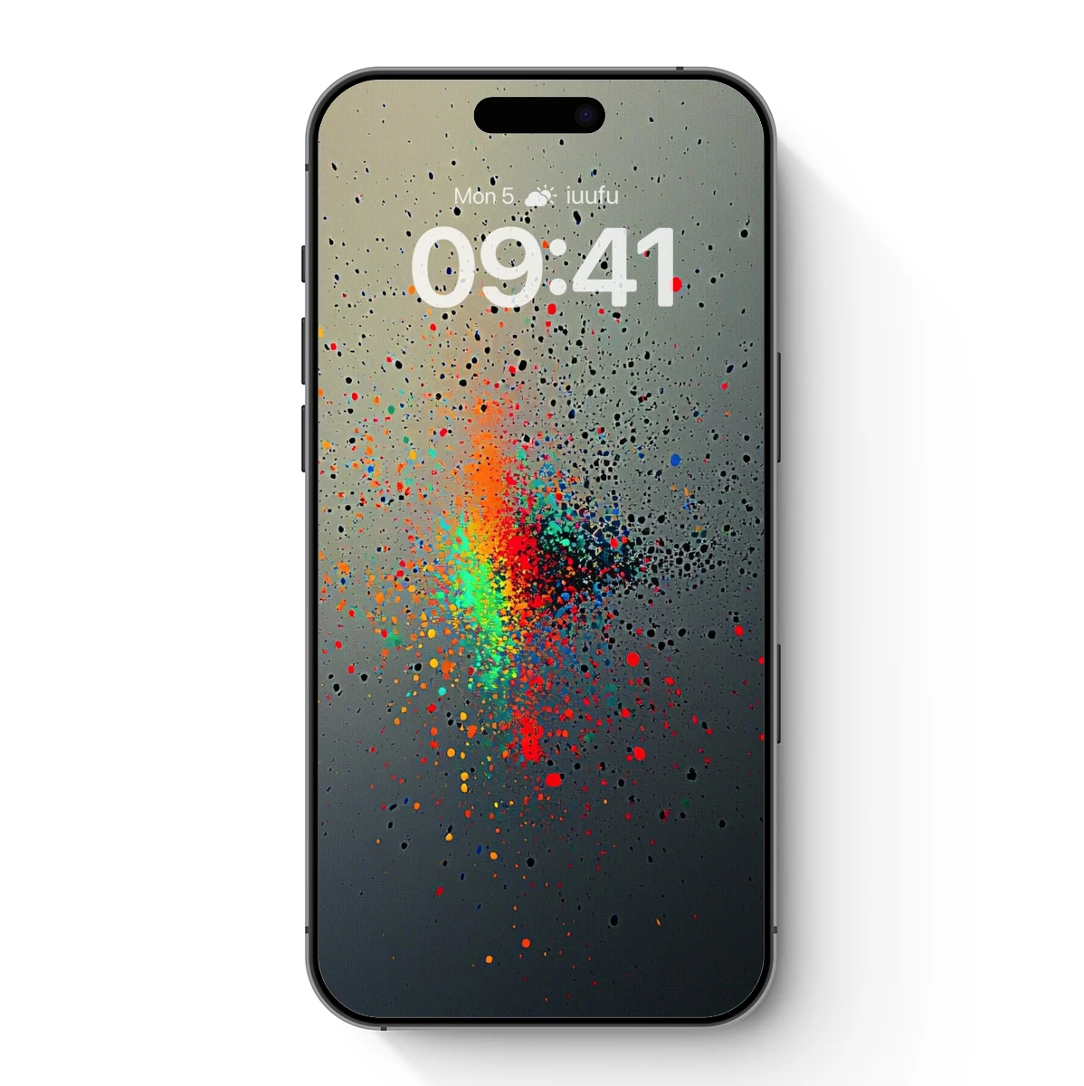 Explosive Color Burst: Abstract Paint Splatter Art