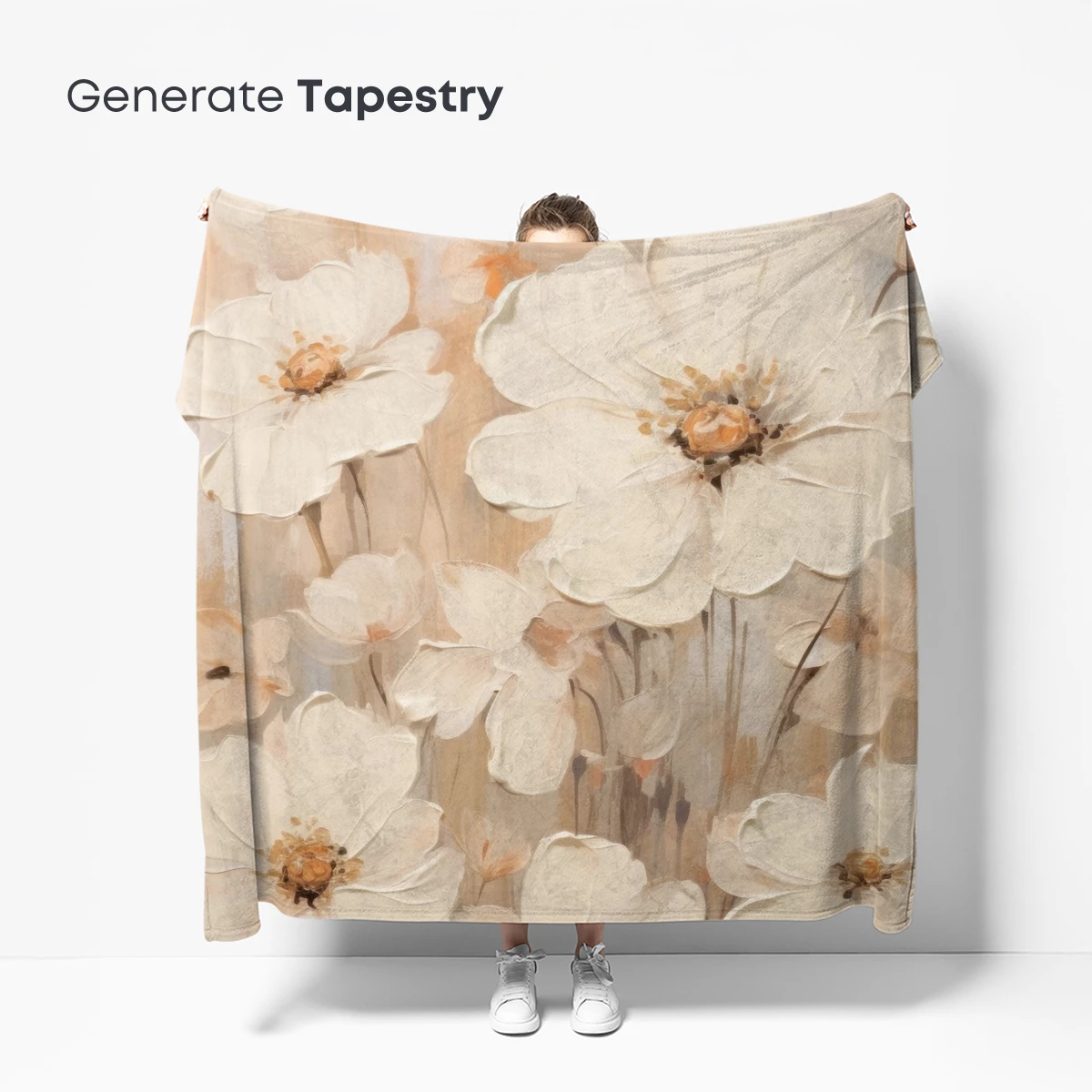 Ethereal Blooms: Soft White Floral Artistry - Image 5