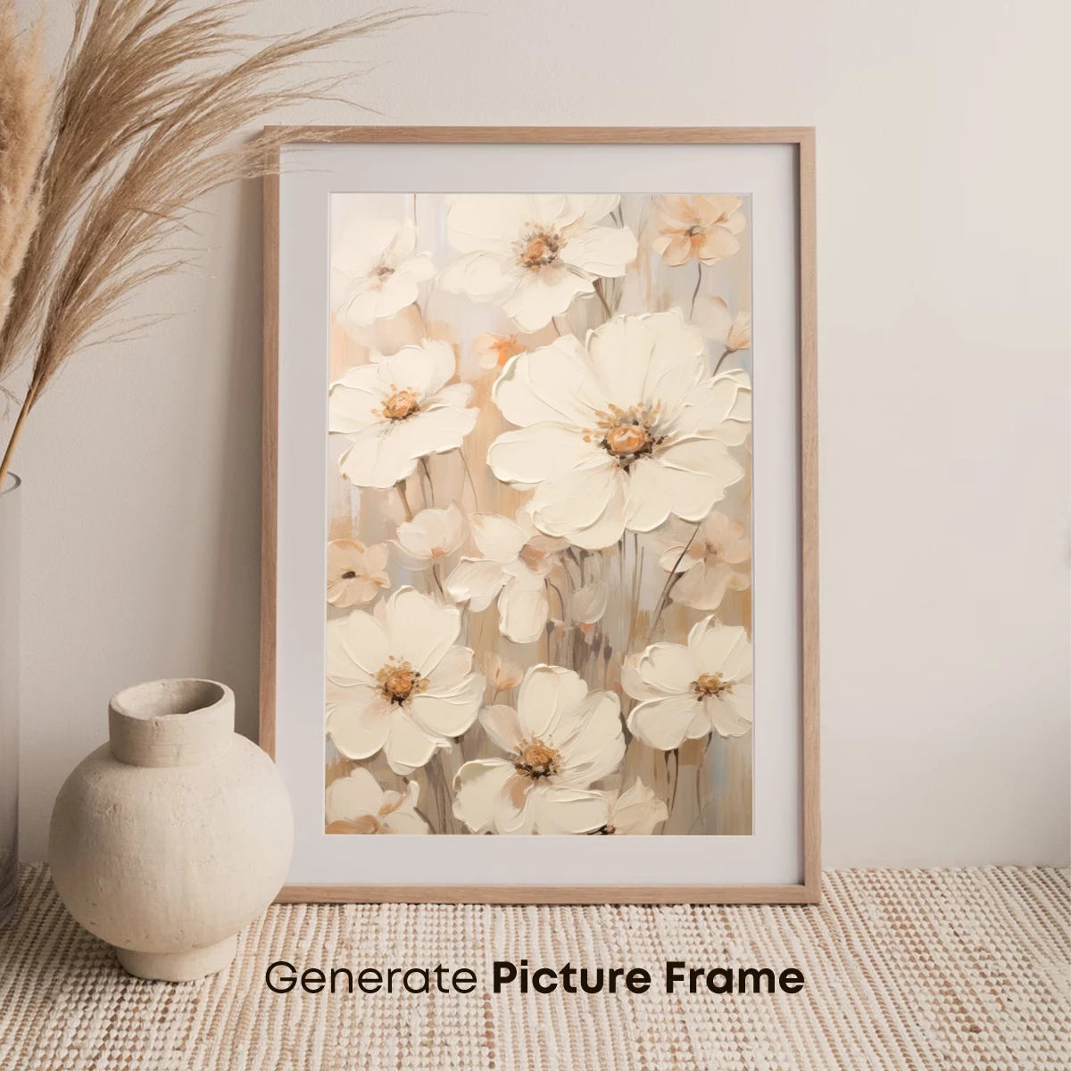 Ethereal Blooms: Soft White Floral Artistry - Image 7