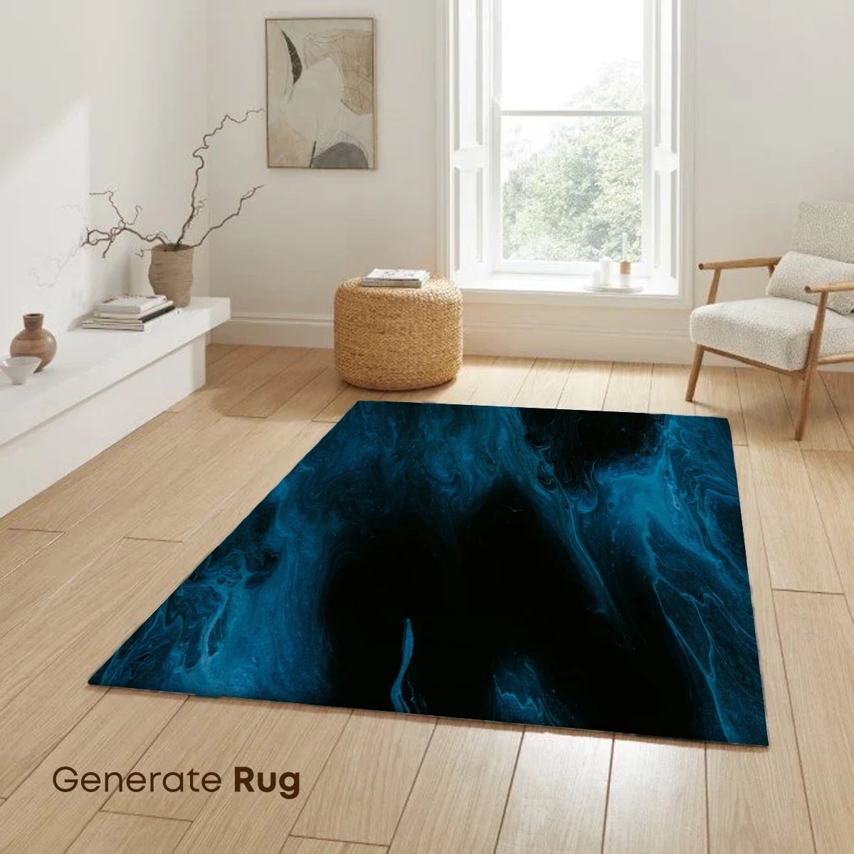 Abyssal Whispers: Teal Ink Swirls in Darkness - Image 6