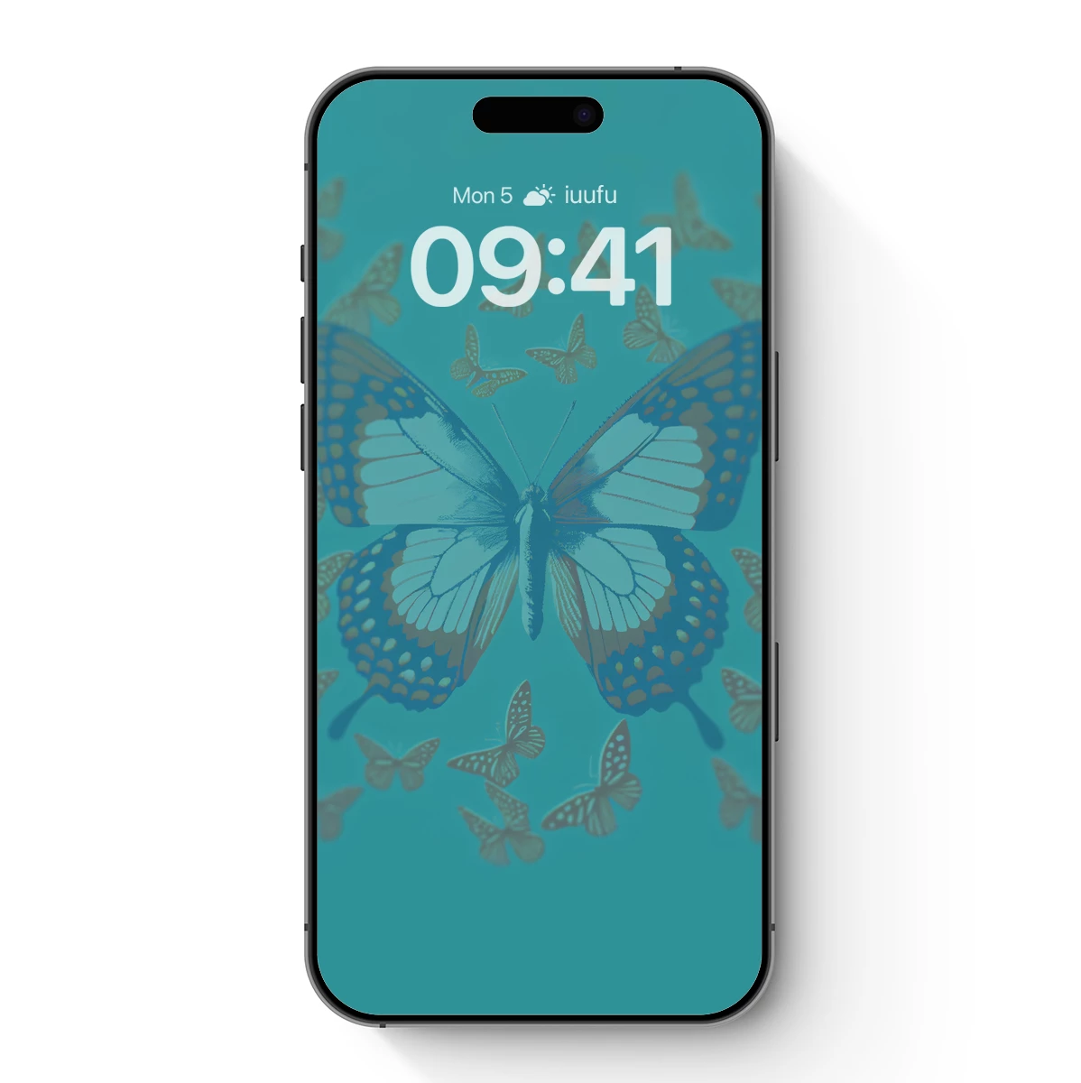 Ethereal Butterfly Dance in Teal Harmony