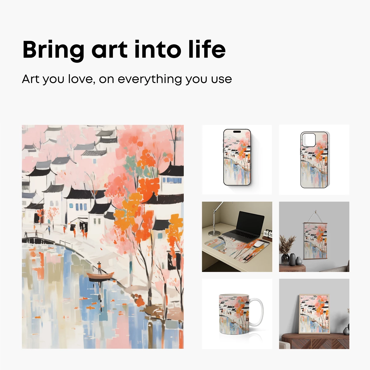 Autumnal Watercolor Village - Image 2