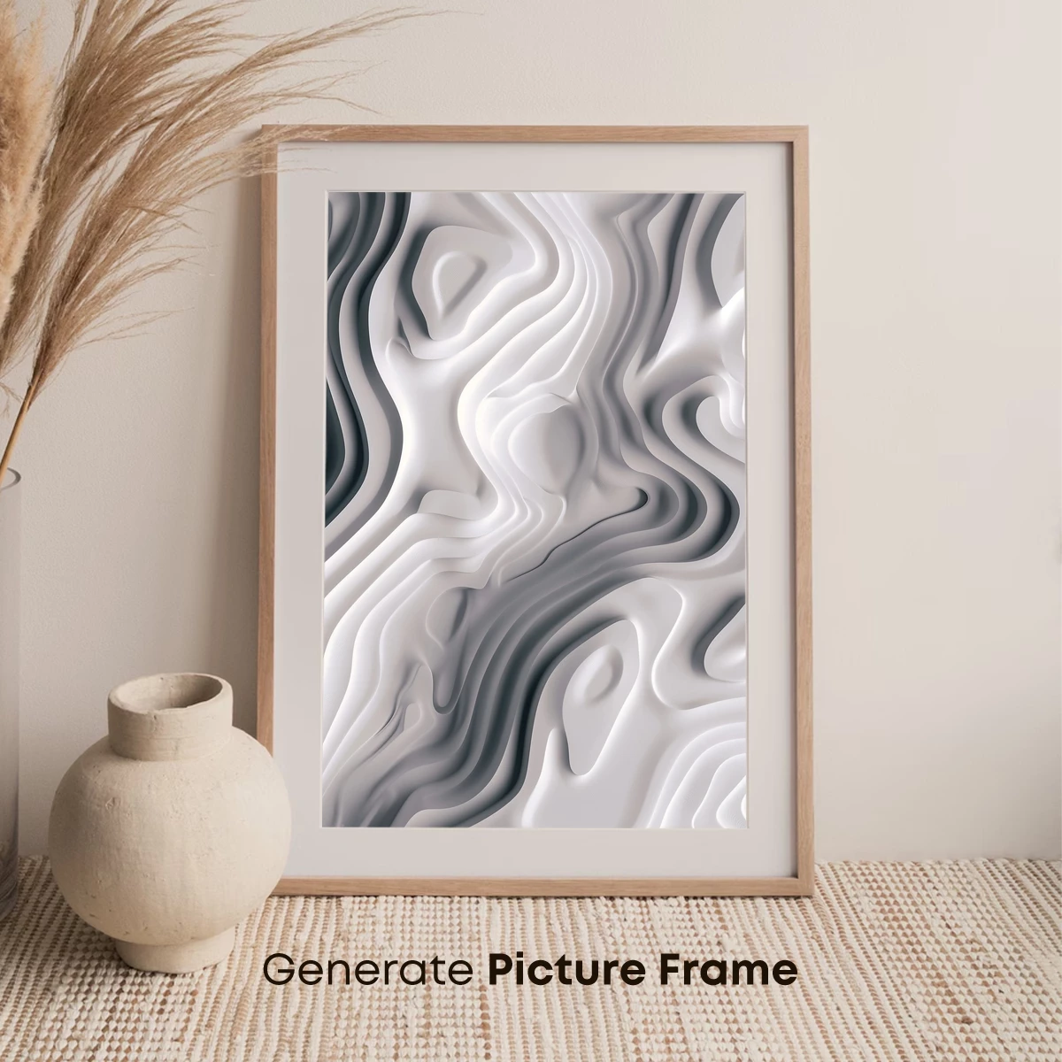 Fluid Sculpture: Monochrome Waves in Motion - Image 7