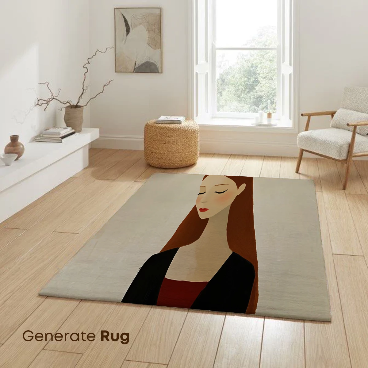 Elegant Solitude: Minimalist Portrait Art - Image 6
