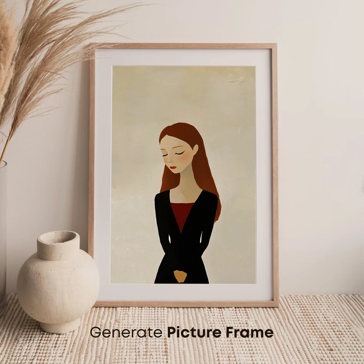 Elegant Solitude: Minimalist Portrait Art - Image 7