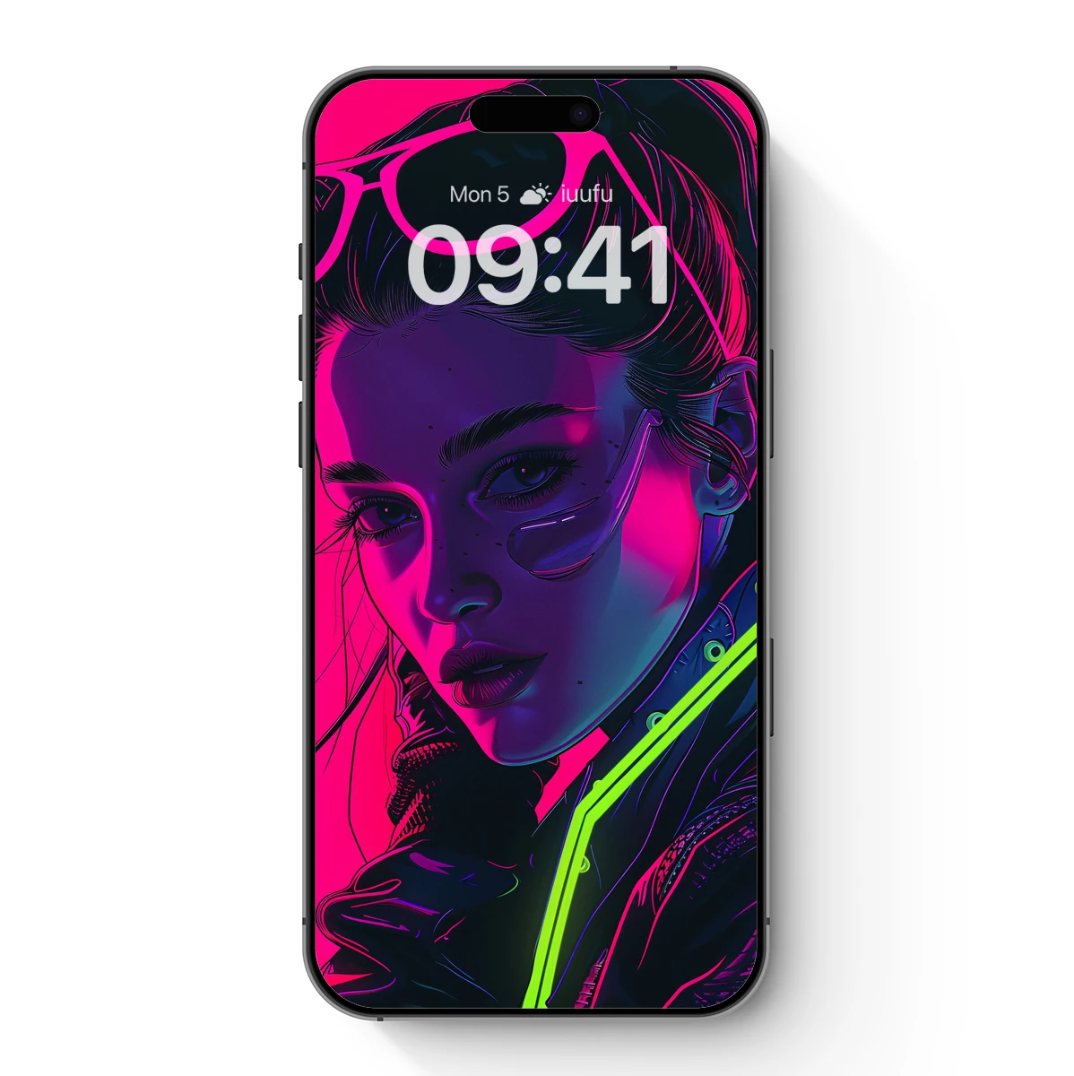 Neon Cyberpunk Portrait: Futuristic Glow