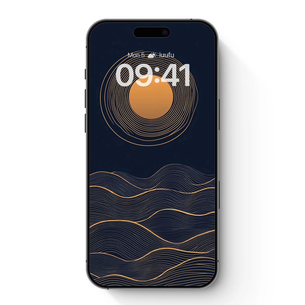 Golden Moon Over Serene Waves