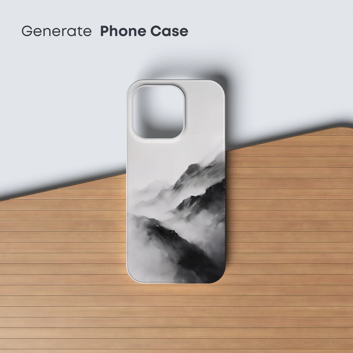 Ink Mist Mountains: Ethereal Peaks in Monochrome - Image 3