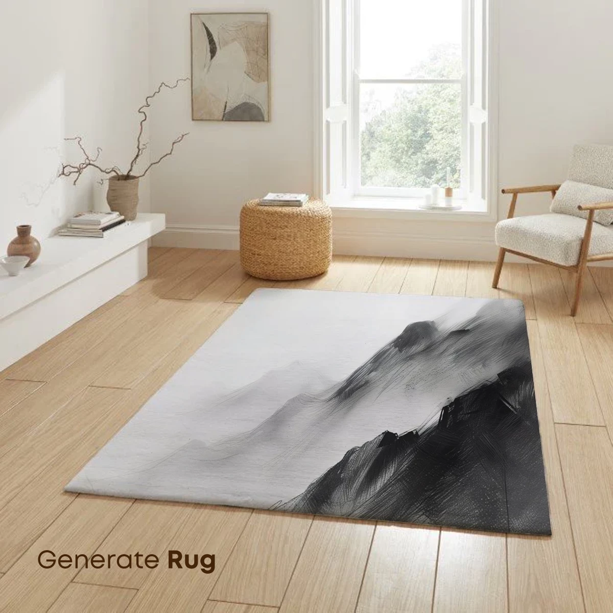 Ink Mist Mountains: Ethereal Peaks in Monochrome - Image 6