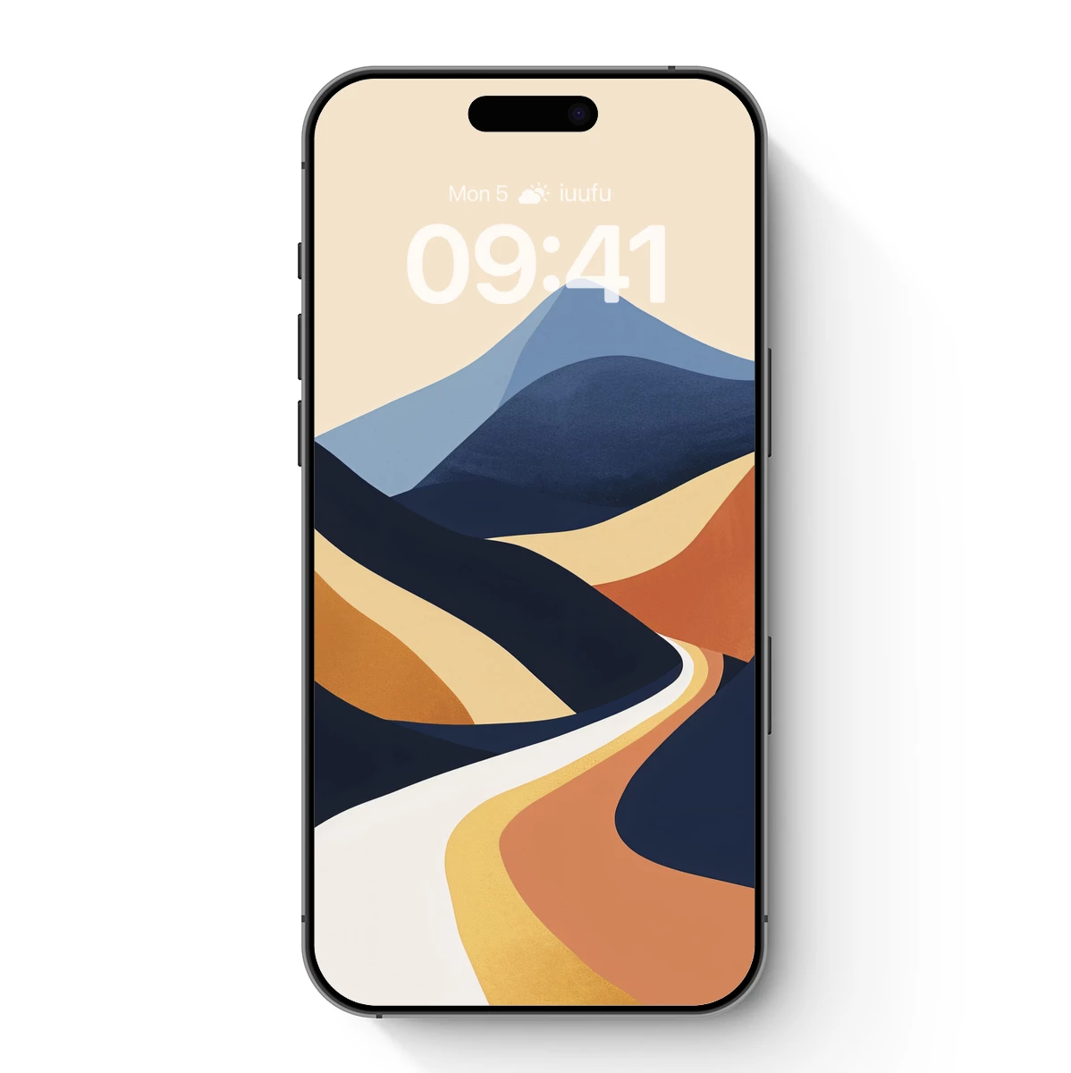 Abstract Mountain Odyssey: Layered Peaks in Warm Tones