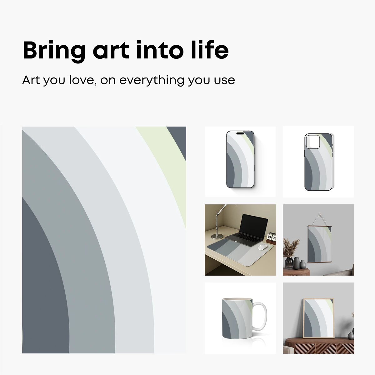 Abstract Arcs in Harmony: A Study in Soft Tones