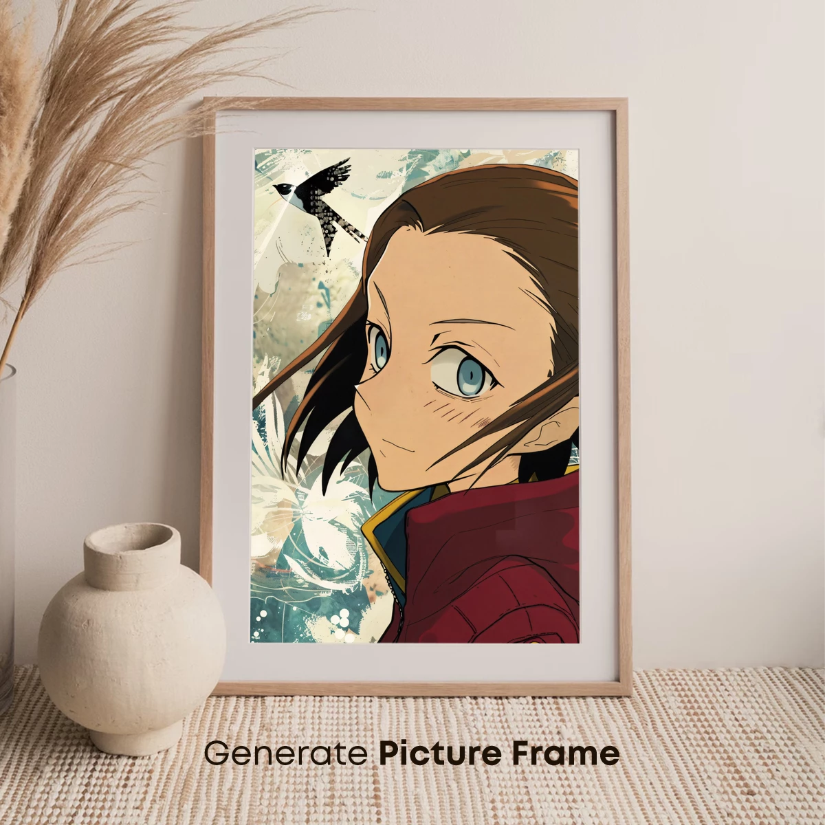Anime Warrior's Gaze: Blue Eyes and Flight - Image 7