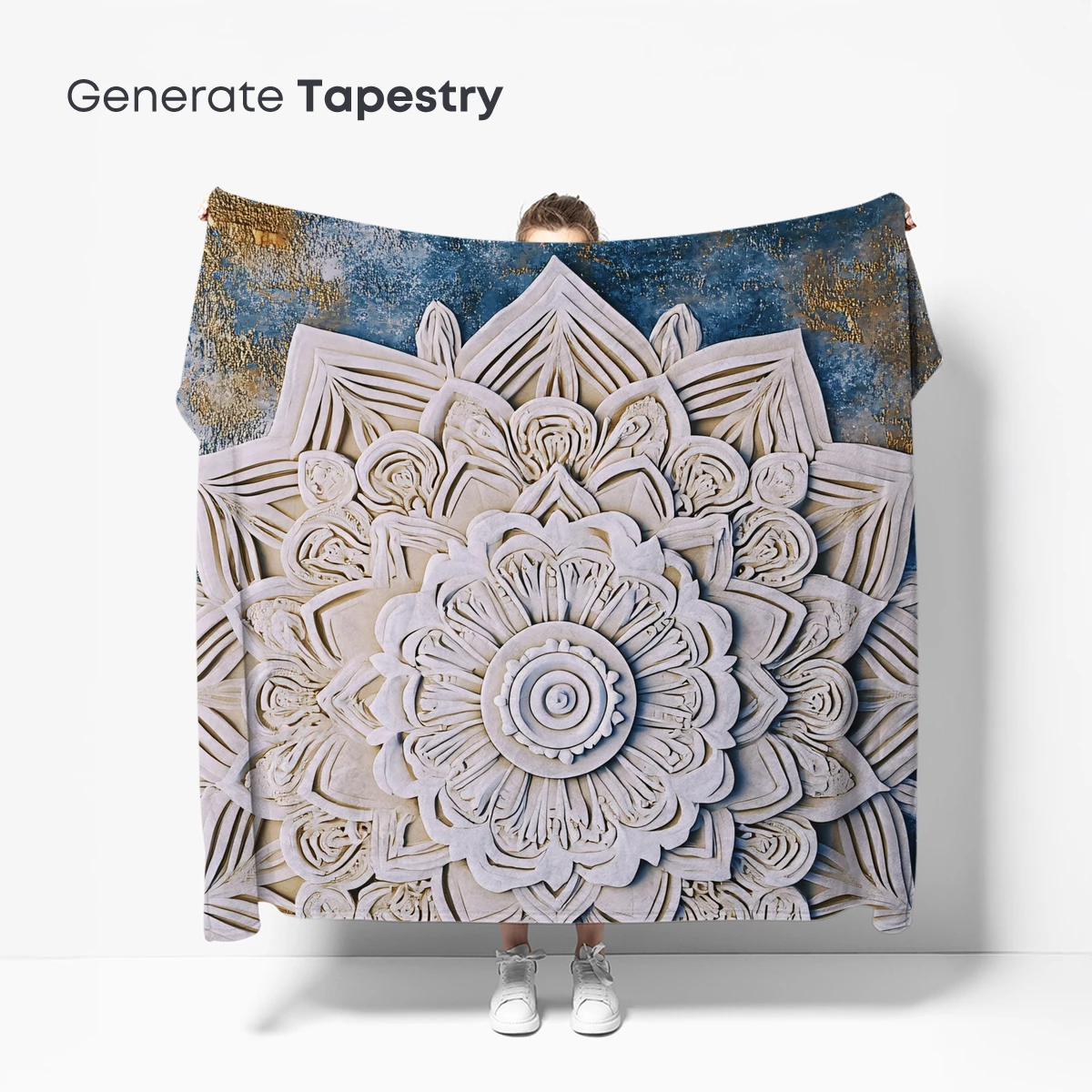 Mandala Bloom: Intricate Floral Symmetry in Stone - Image 5
