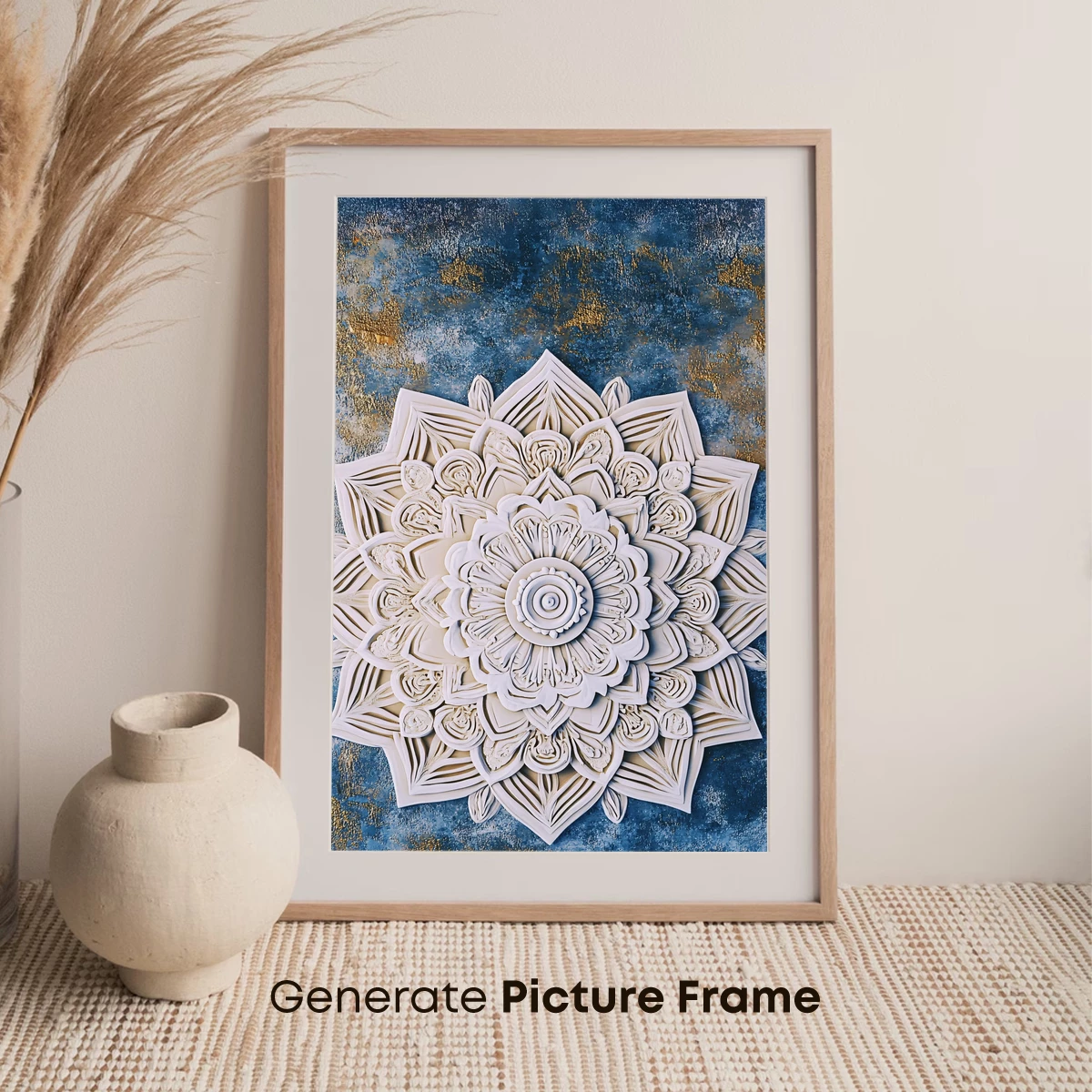 Mandala Bloom: Intricate Floral Symmetry in Stone - Image 7