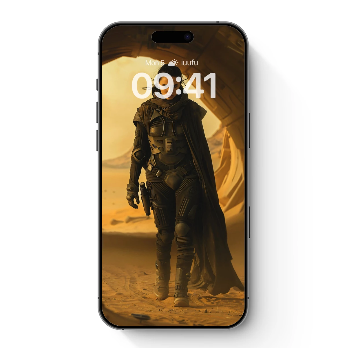 Desert Warrior in Futuristic Armor