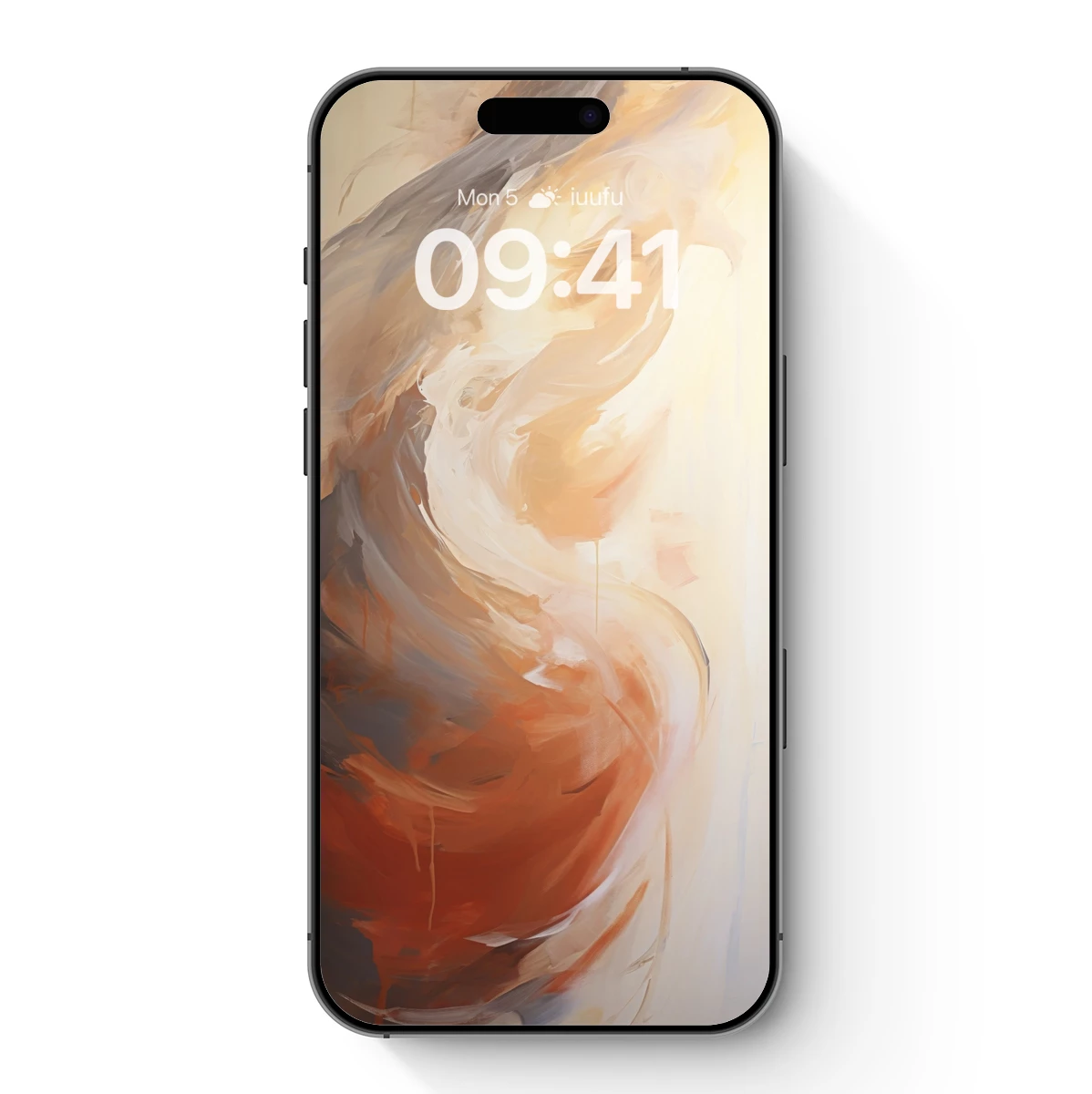 Abstract Embrace: Swirling Warm Tones