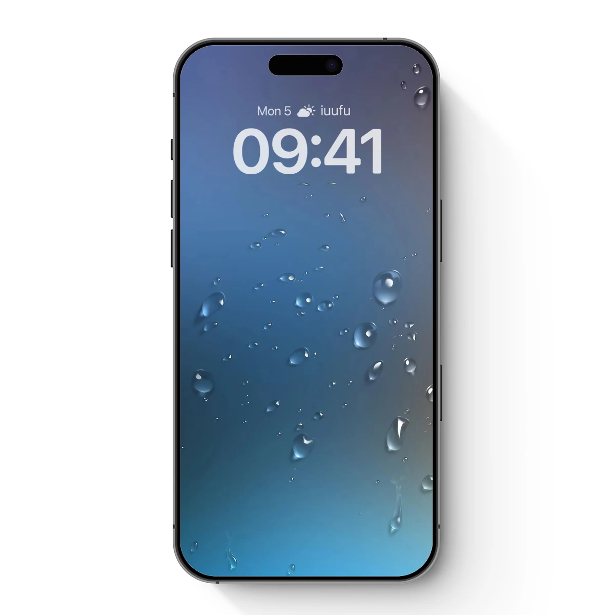 Crystal Droplets on Gradient Blue