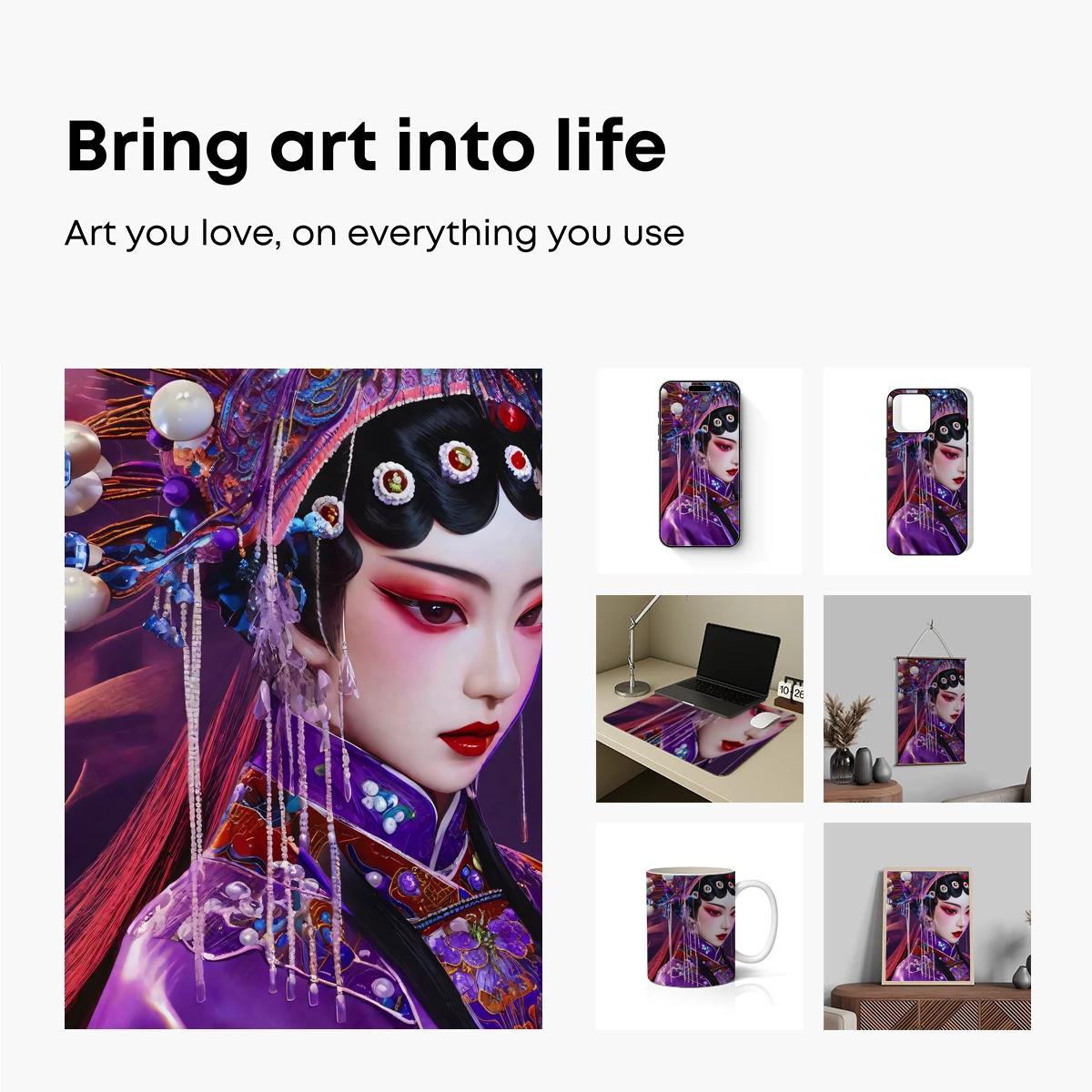 Elegant Purple Opera Muse: A Fusion of Tradition and Fantasy - Image 2