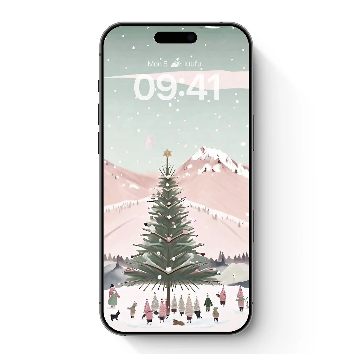 Festive Winter Wonderland: Snowy Christmas Tree Gathering