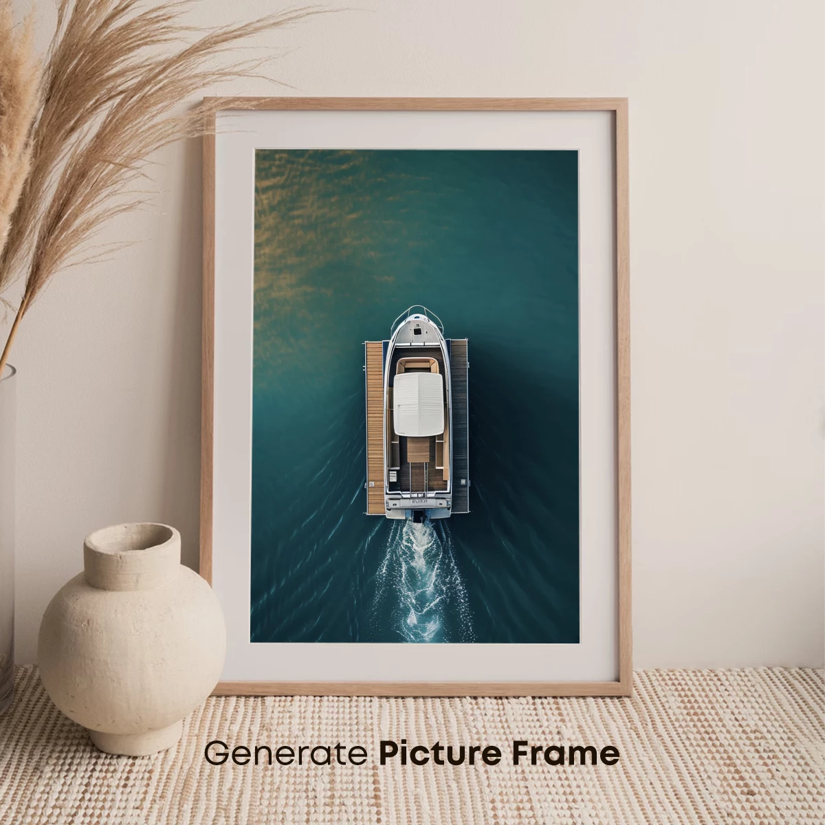 Aerial Serenity: Yacht on Calm Waters - Image 7