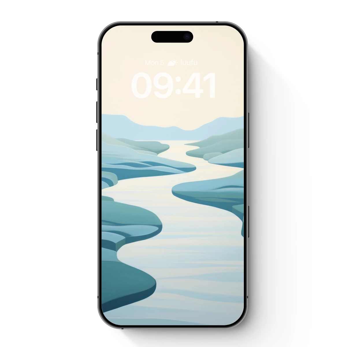 Abstract River Odyssey: Minimalist Landscape Flow