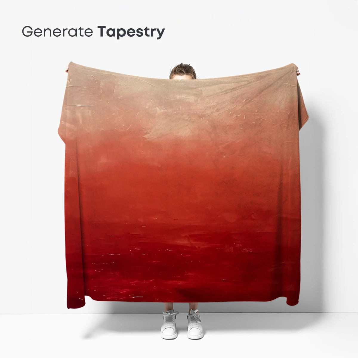 Crimson Horizon: Abstract Ombre Landscape - Image 5