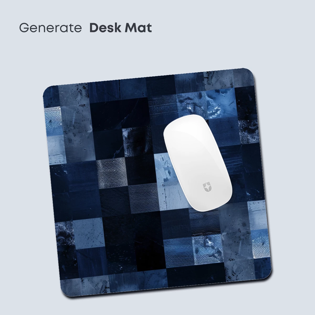 Blue Grunge Mosaic: Textured Abstract Art - Image 4