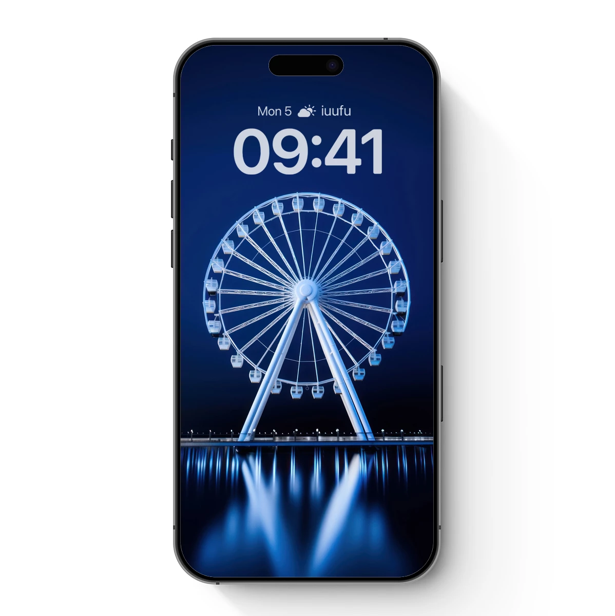 Eternal Blue Ferris Wheel Reflection