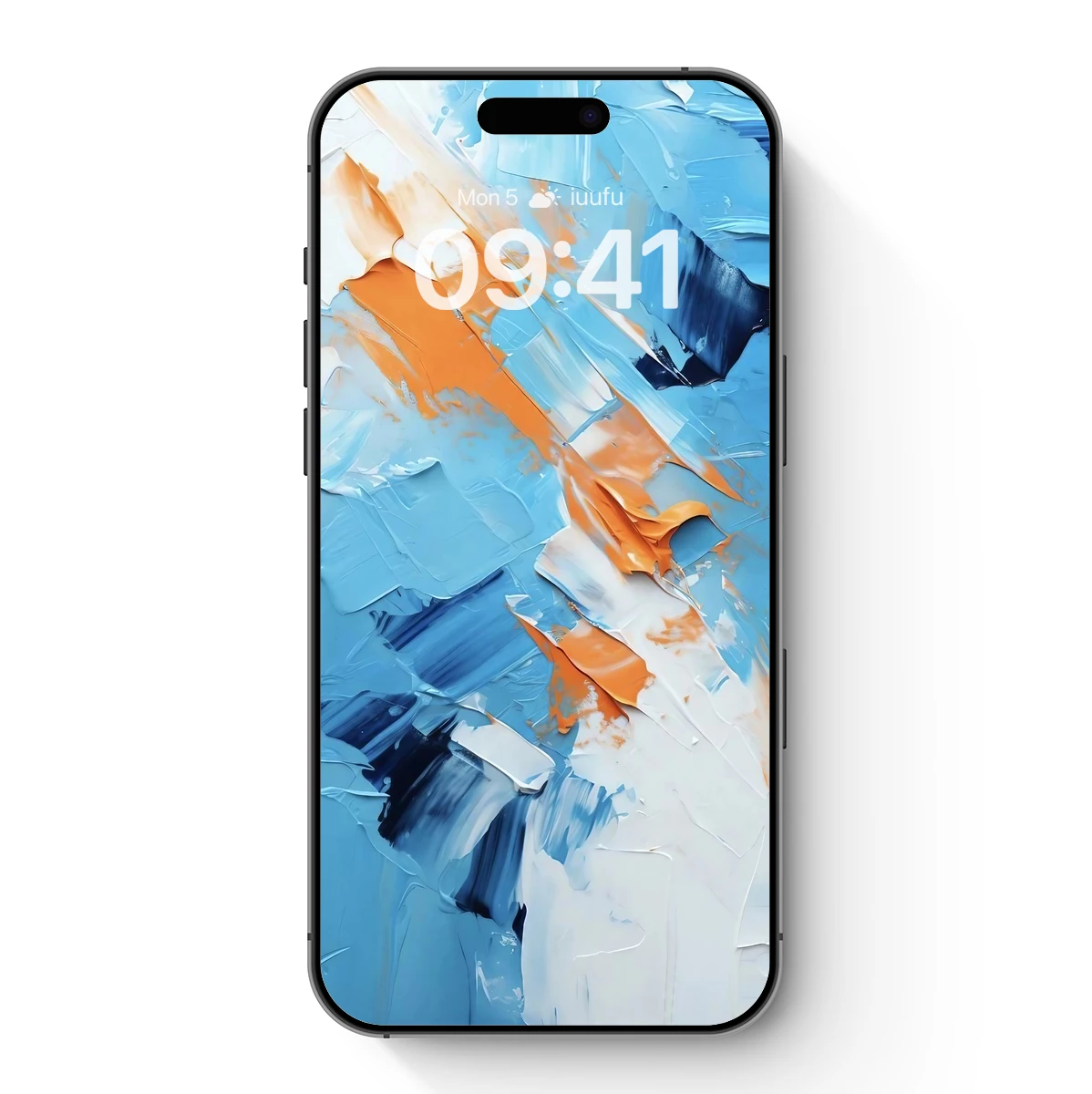 Abstract Canvas Symphony: Blue and Orange Fusion