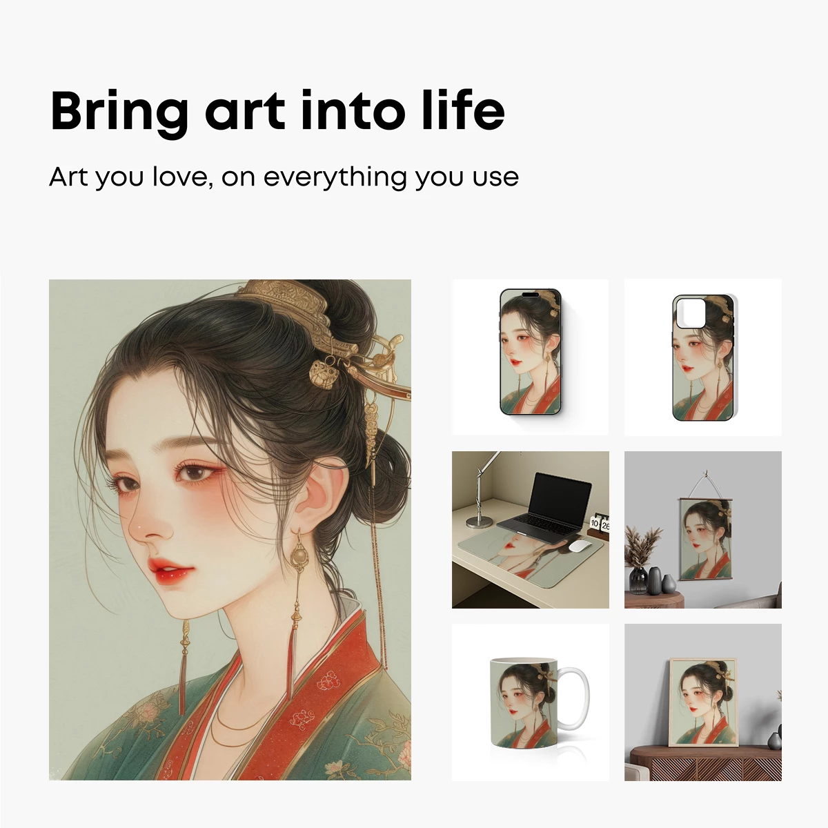 Elegant Hanfu Portrait: Timeless Beauty in Soft Tones - Image 2