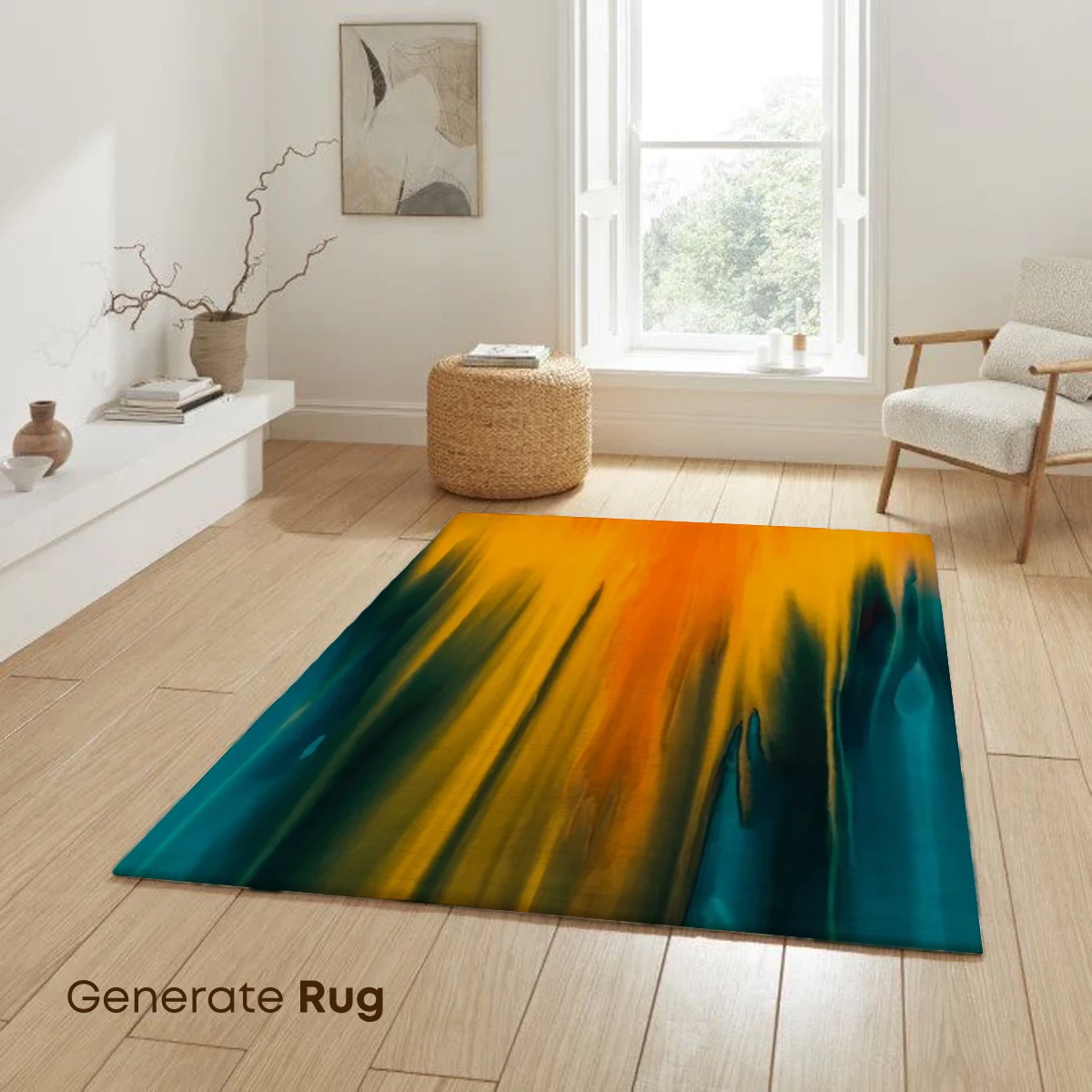 Abstract Sunset Fusion: Colorful Ink Flow - Image 6