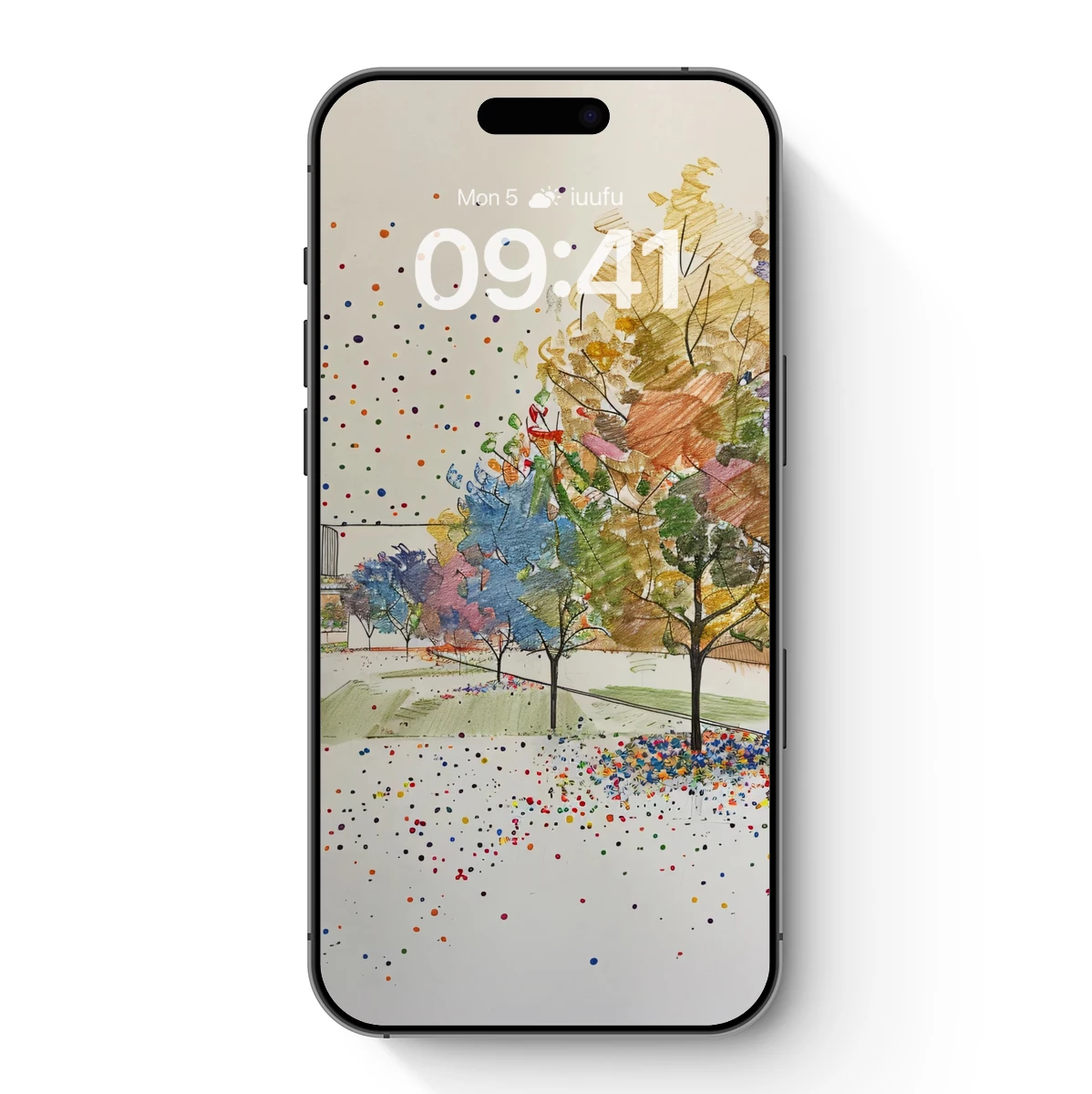 Autumn Symphony in Dots: A Colorful Canopy