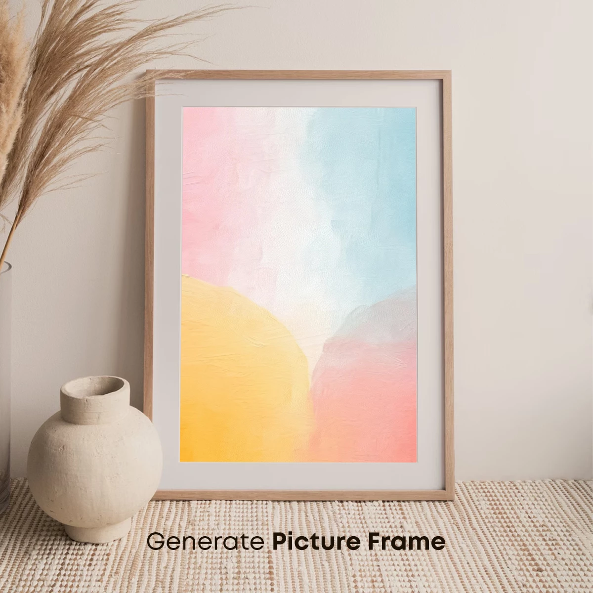 Abstract Pastel Harmony: Brushstroke Fusion - Image 7