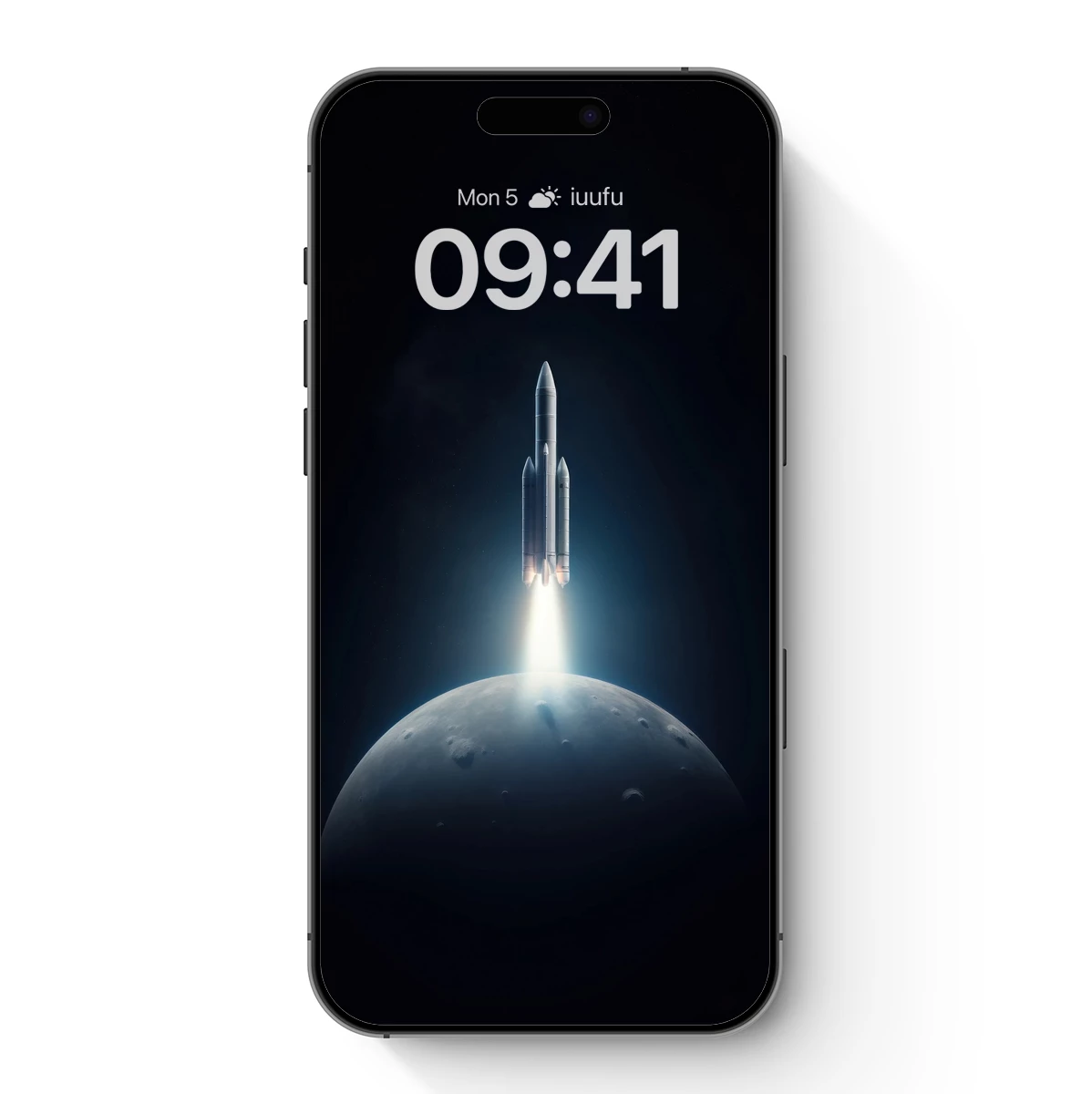 Lunar Escape: Rocket Launch Over Moon Lunar Escape: Rocket Launch Over Moon