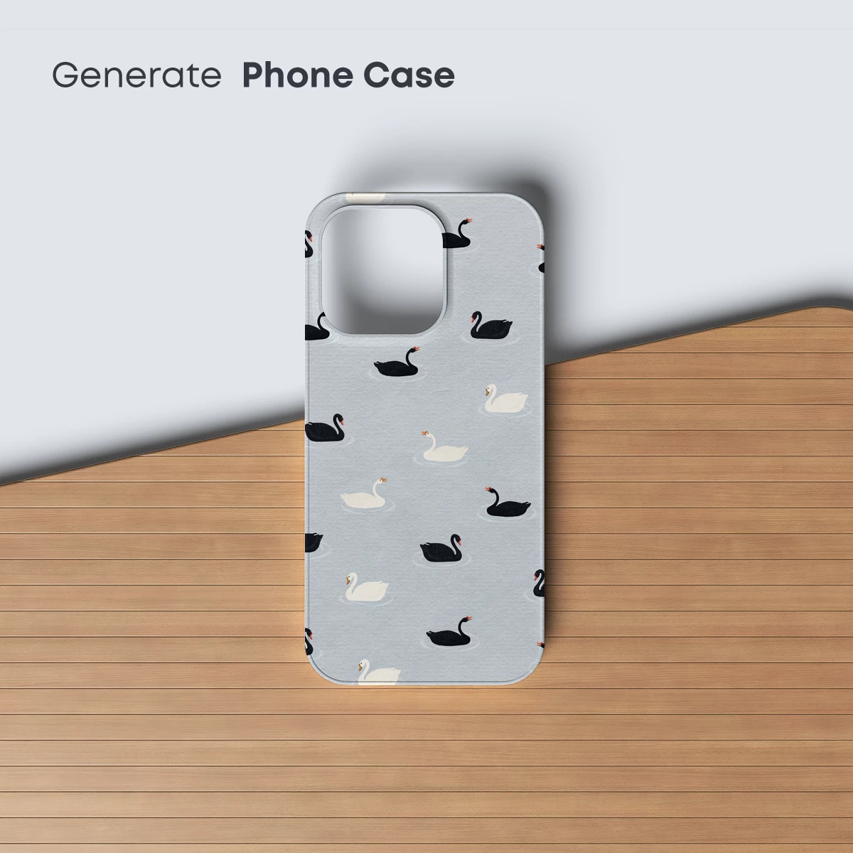 Elegant Swan Symphony: Black and White Harmony - Image 3