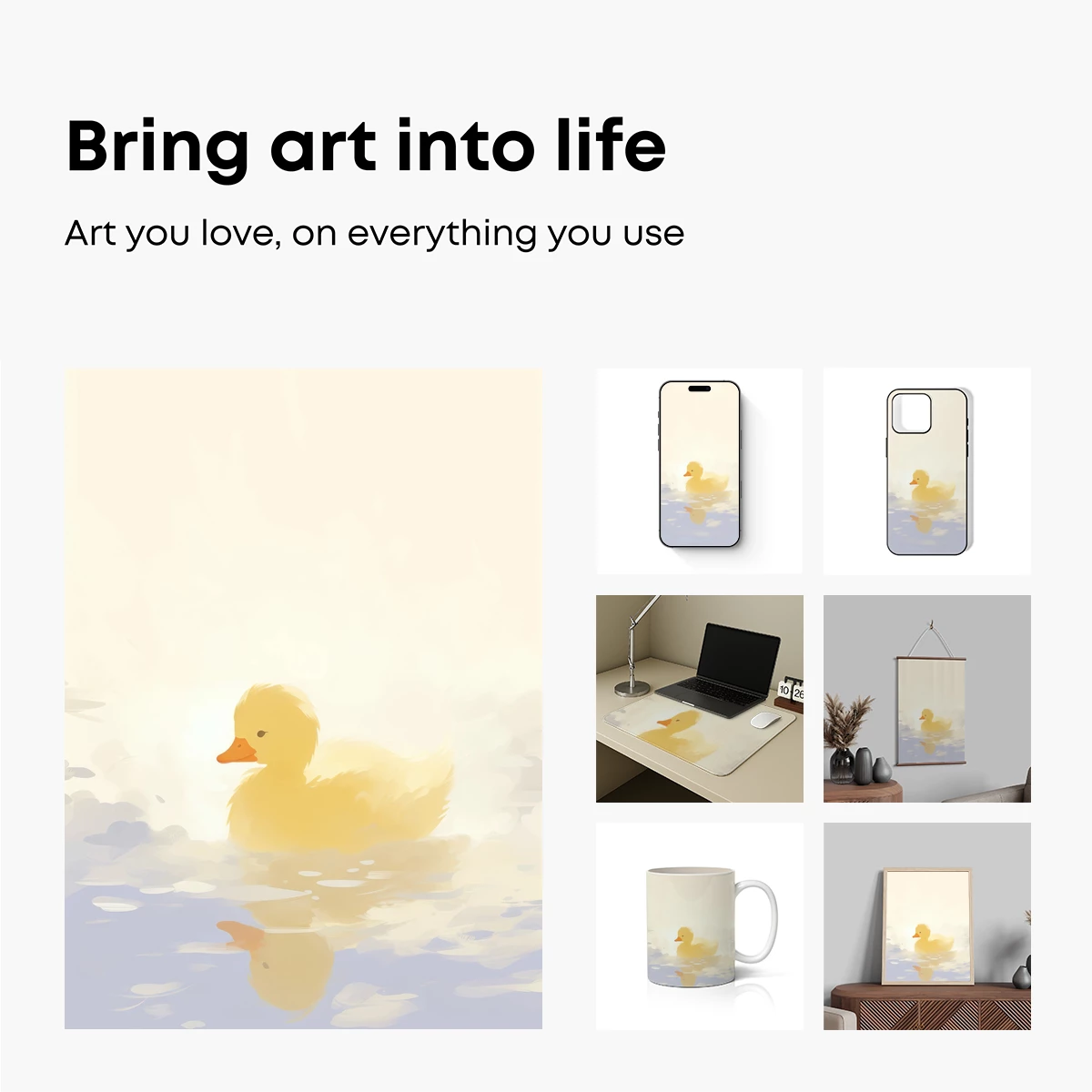 Golden Duckling in Serene Waters - Image 2