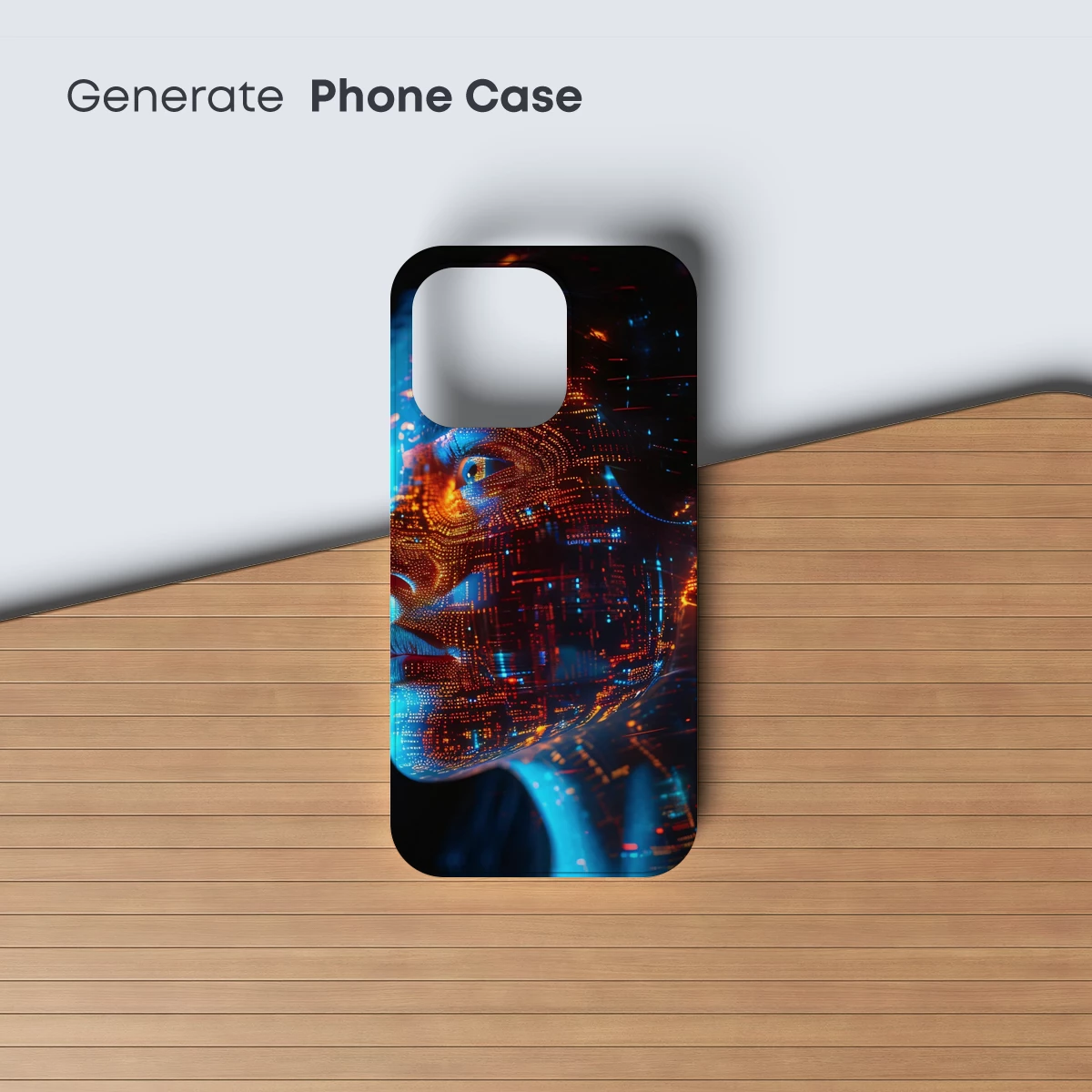 Cybernetic Vision: Digital Face Illuminated by Neon Circuits - Image 3