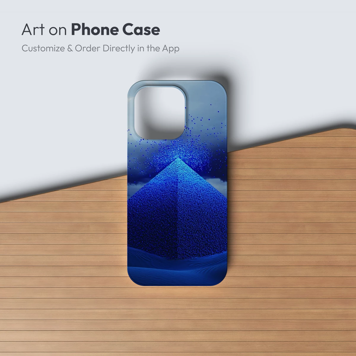 Blue Pyramid Eruption: A Surreal Desert Vision - Image 3