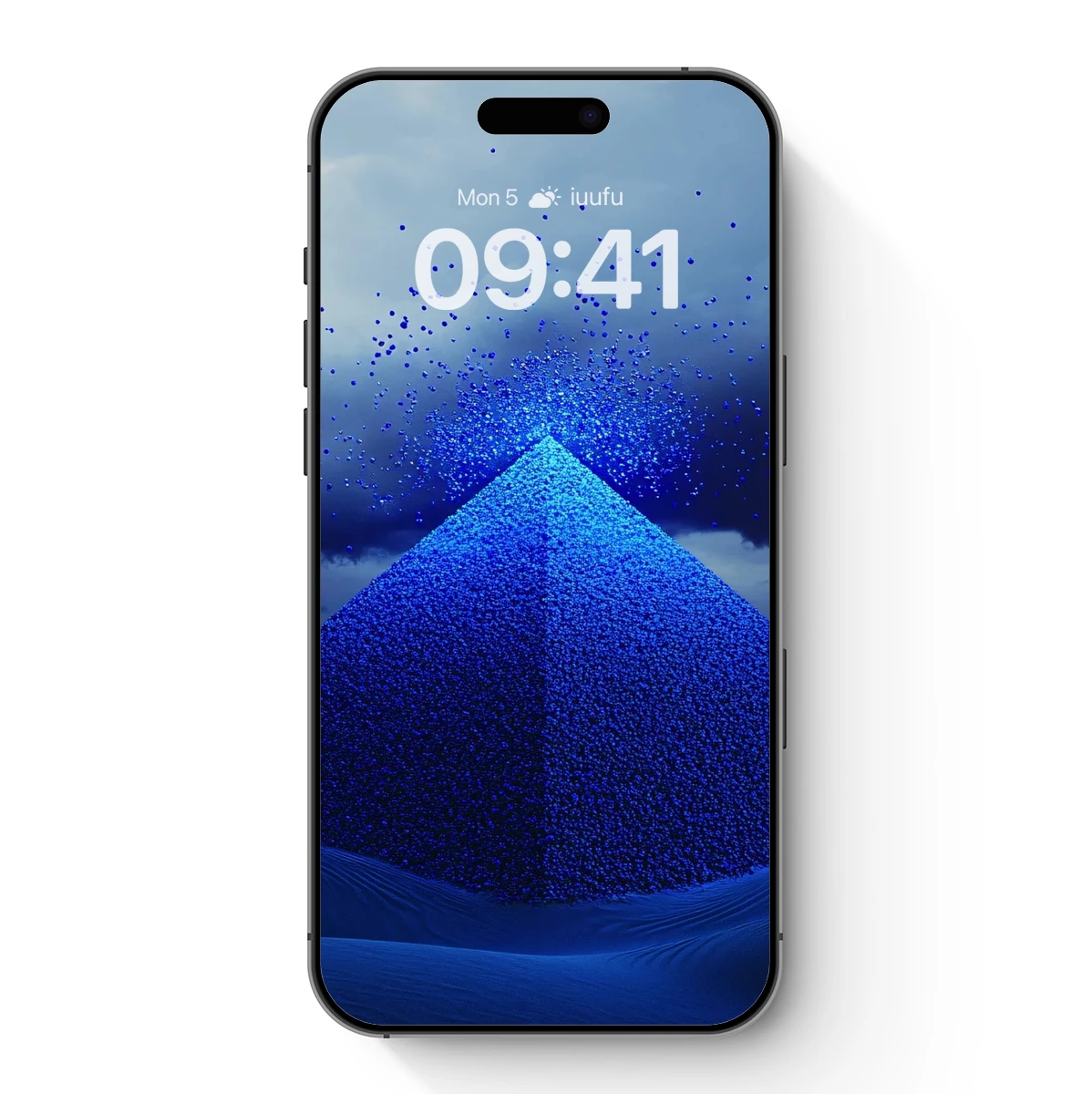 Blue Pyramid Eruption: A Surreal Desert Vision