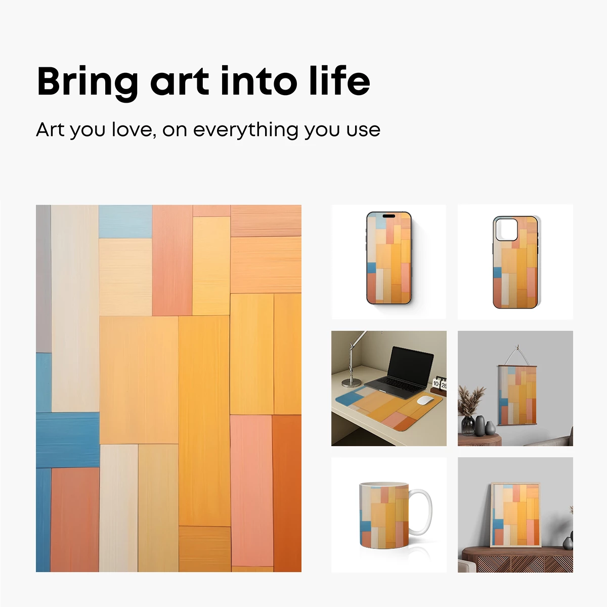 Geometric Harmony in Pastel Tones - Image 2