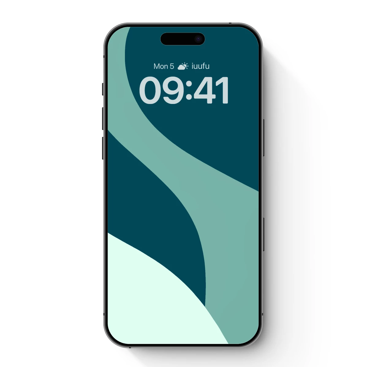 Abstract Teal Harmony: Fluid Curves and Depth