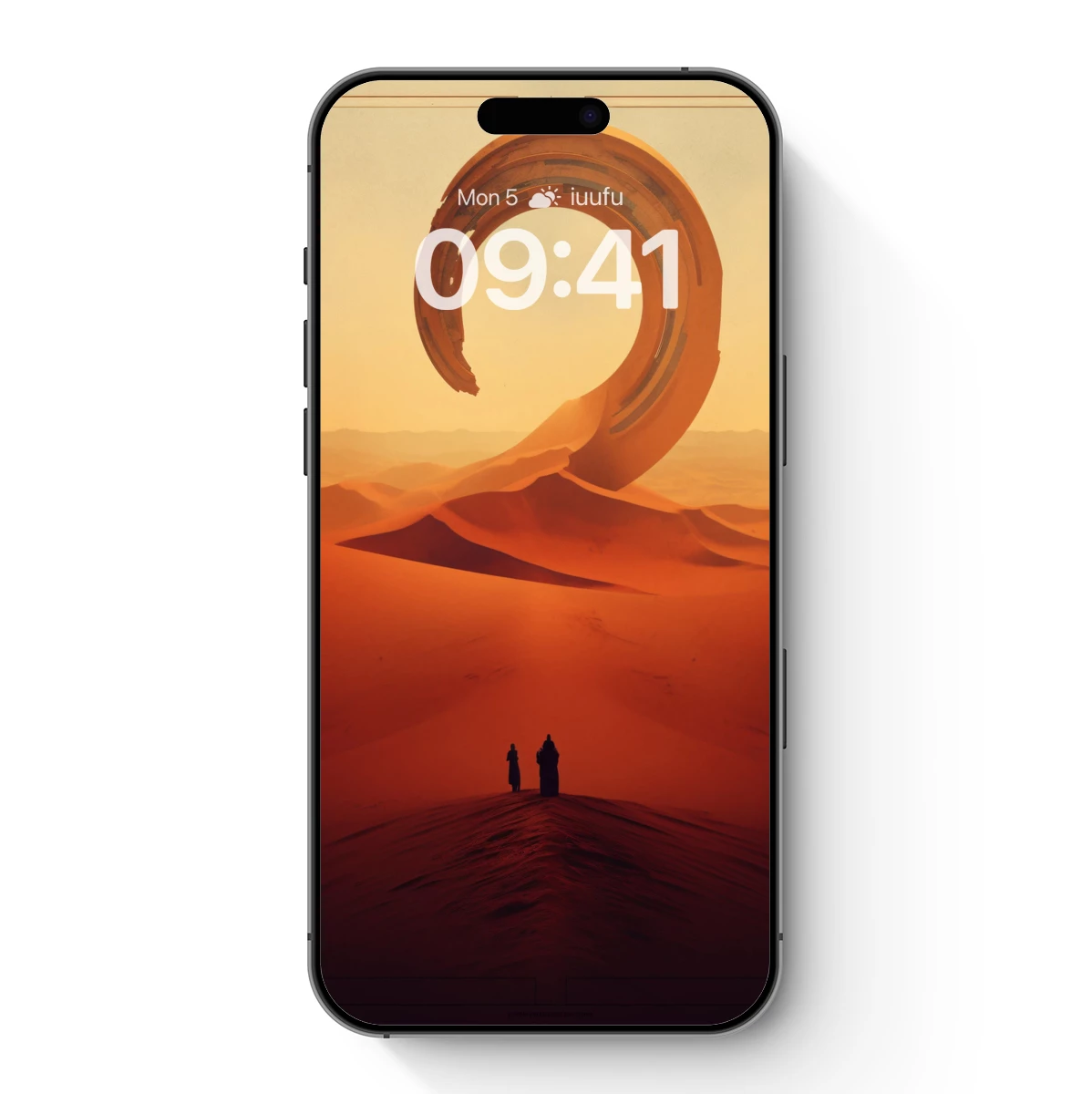 Desert Odyssey: Futuristic Spiral in Sunset Sands