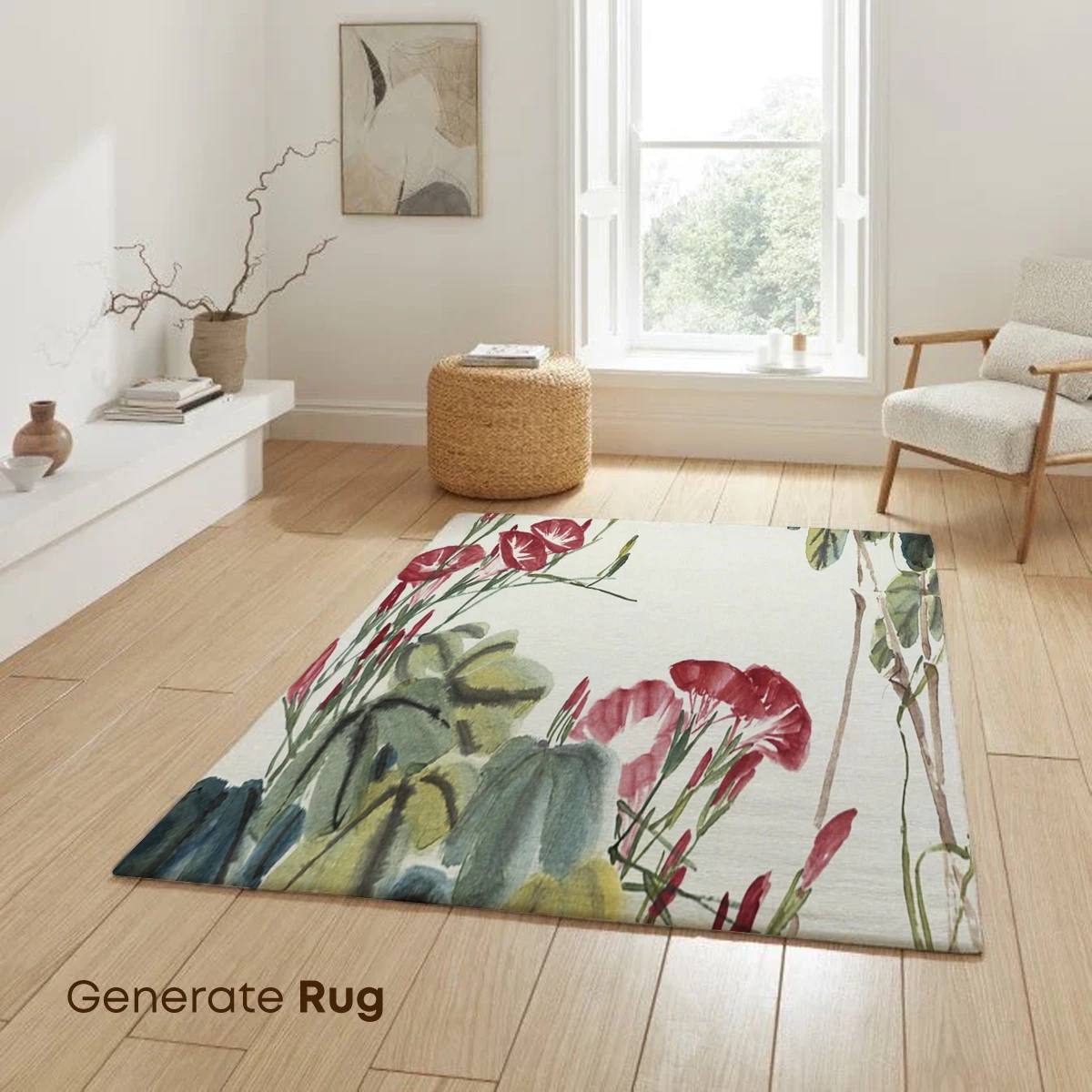 Blooming Pots: A Watercolor Symphony of Nature - Image 6