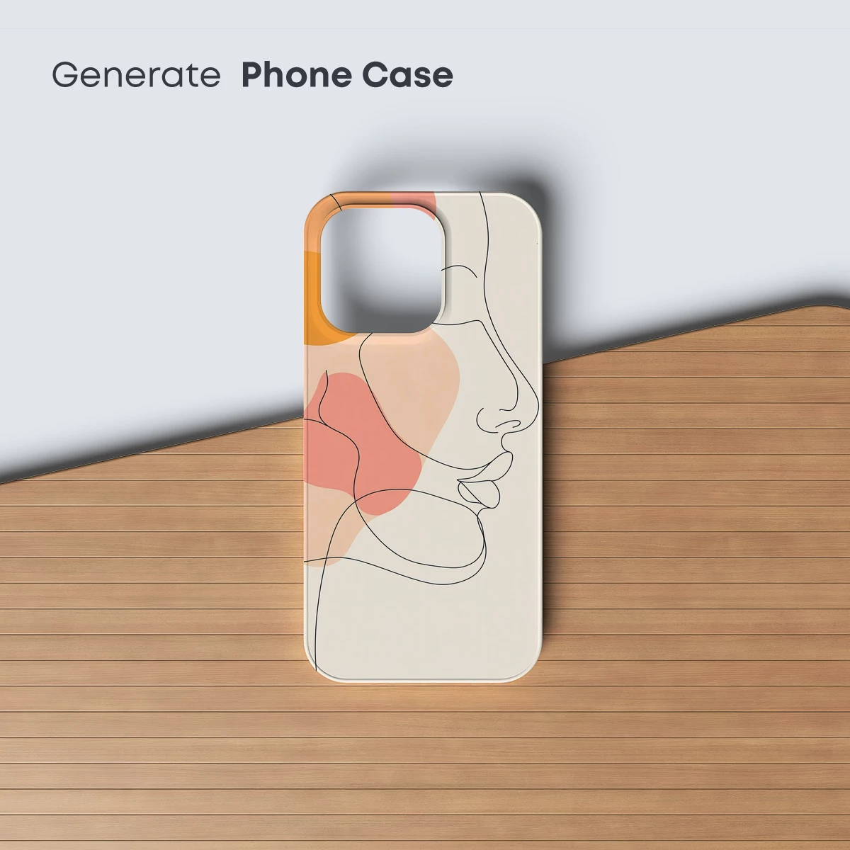 Abstract Line Art Profile with Warm Hues - Image 3